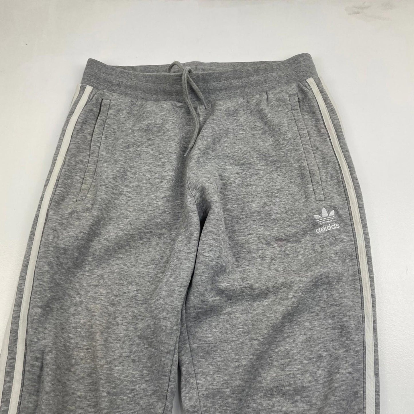 Adidas Jogger Sweatpants Side Stripe Logo Grey Mens L