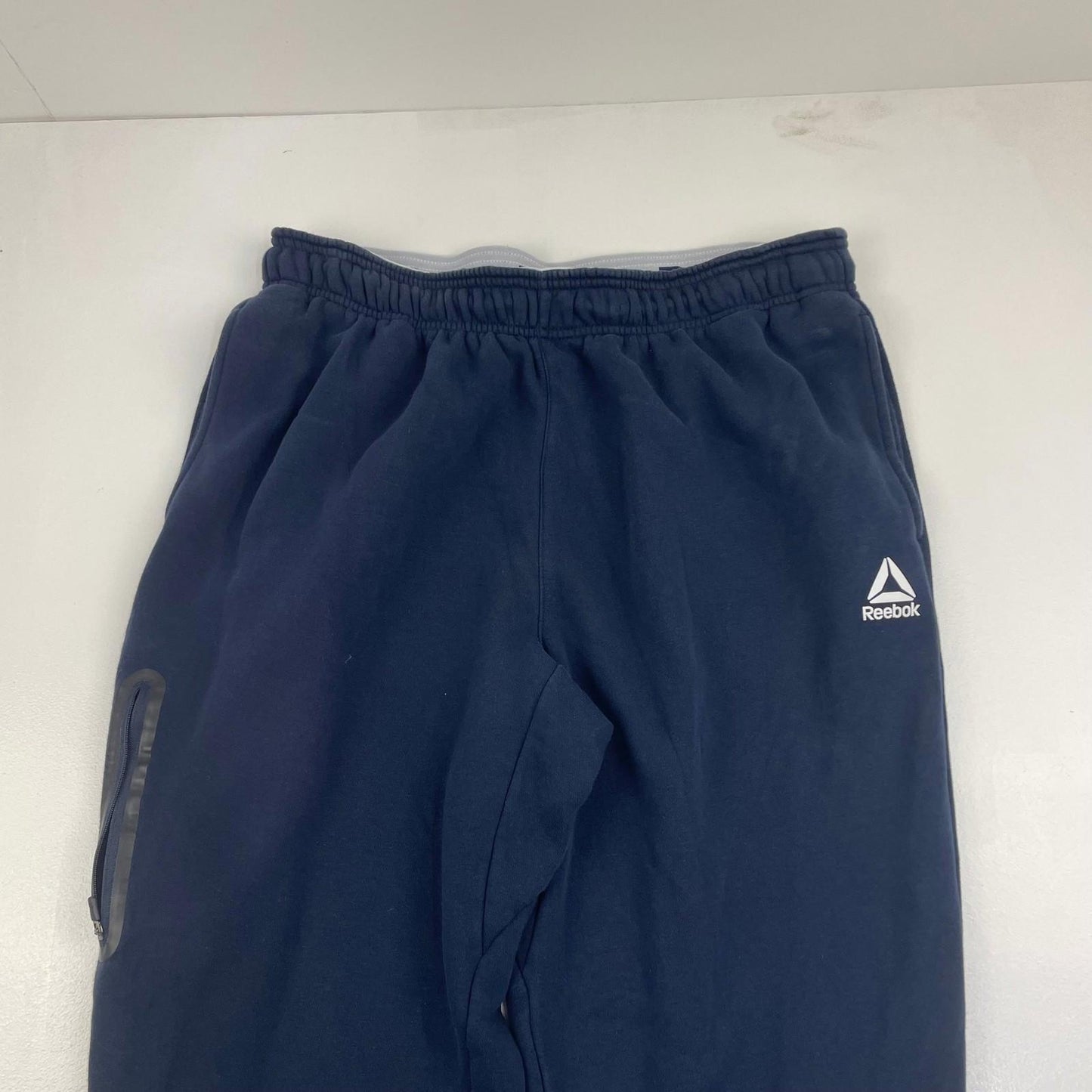 Reebok Jogger Track Pants Zip Pocket Blue Mens Size L