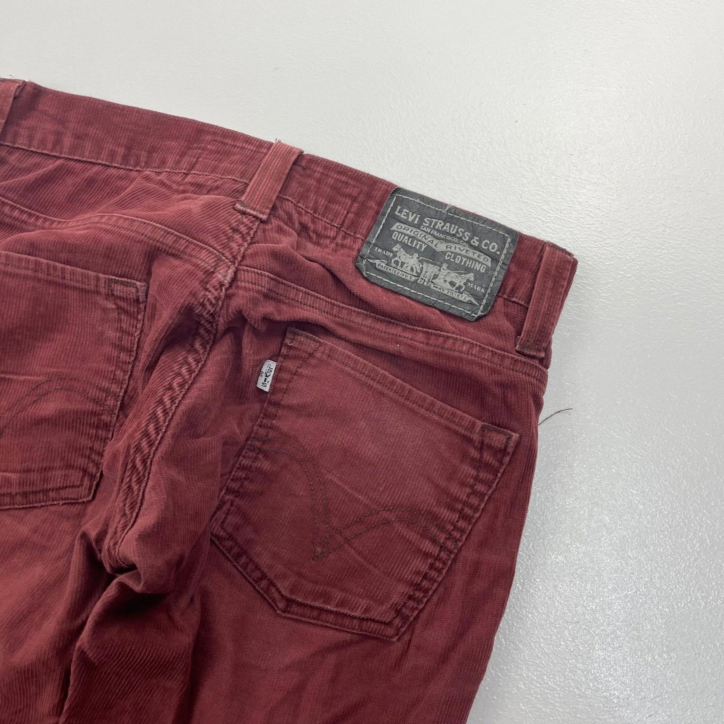 Levi's 511 Skinny Corduroy Trousers Red Mens W28 L30