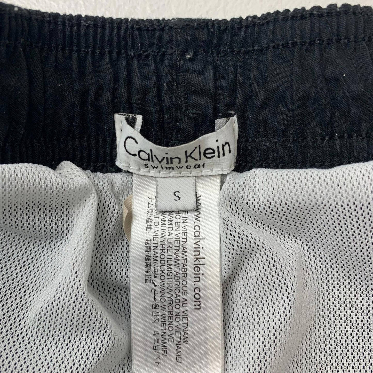 CALVIN KLEIN Swim Shorts Logo Tape Black Men's S