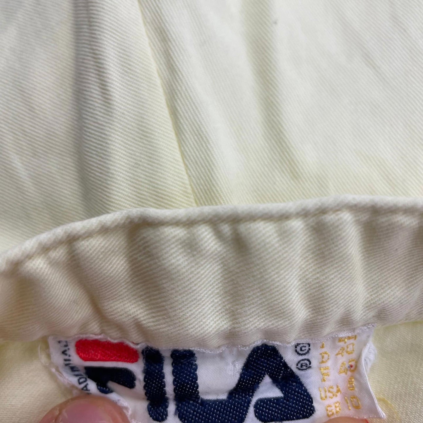 FILA Button Up Sport Shorts Casual Yellow Women Size GB 10