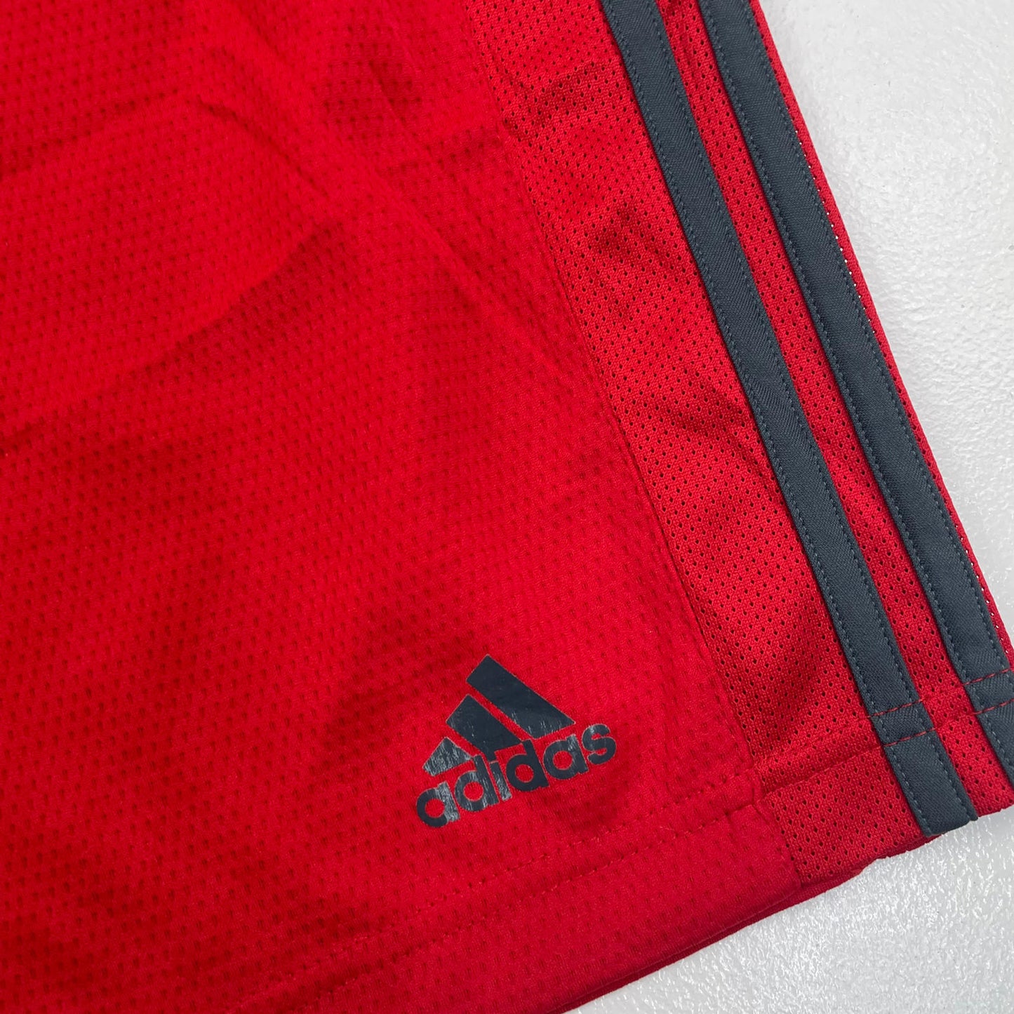Men’s ADIDAS Red & Grey Athletic Sport Shorts , Size XL