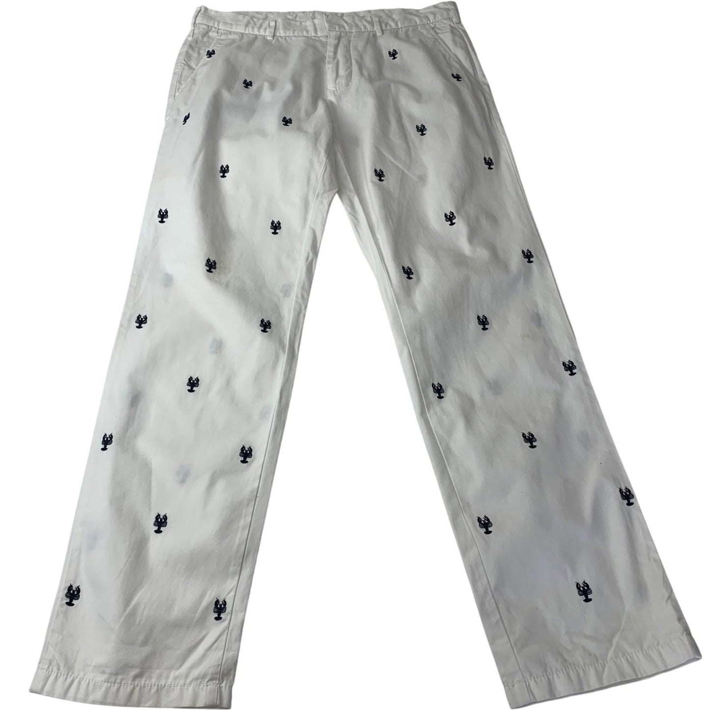 Tommy Hilfiger Mercer Chino Slim Fit Lobster Pattern White Mens 31/32