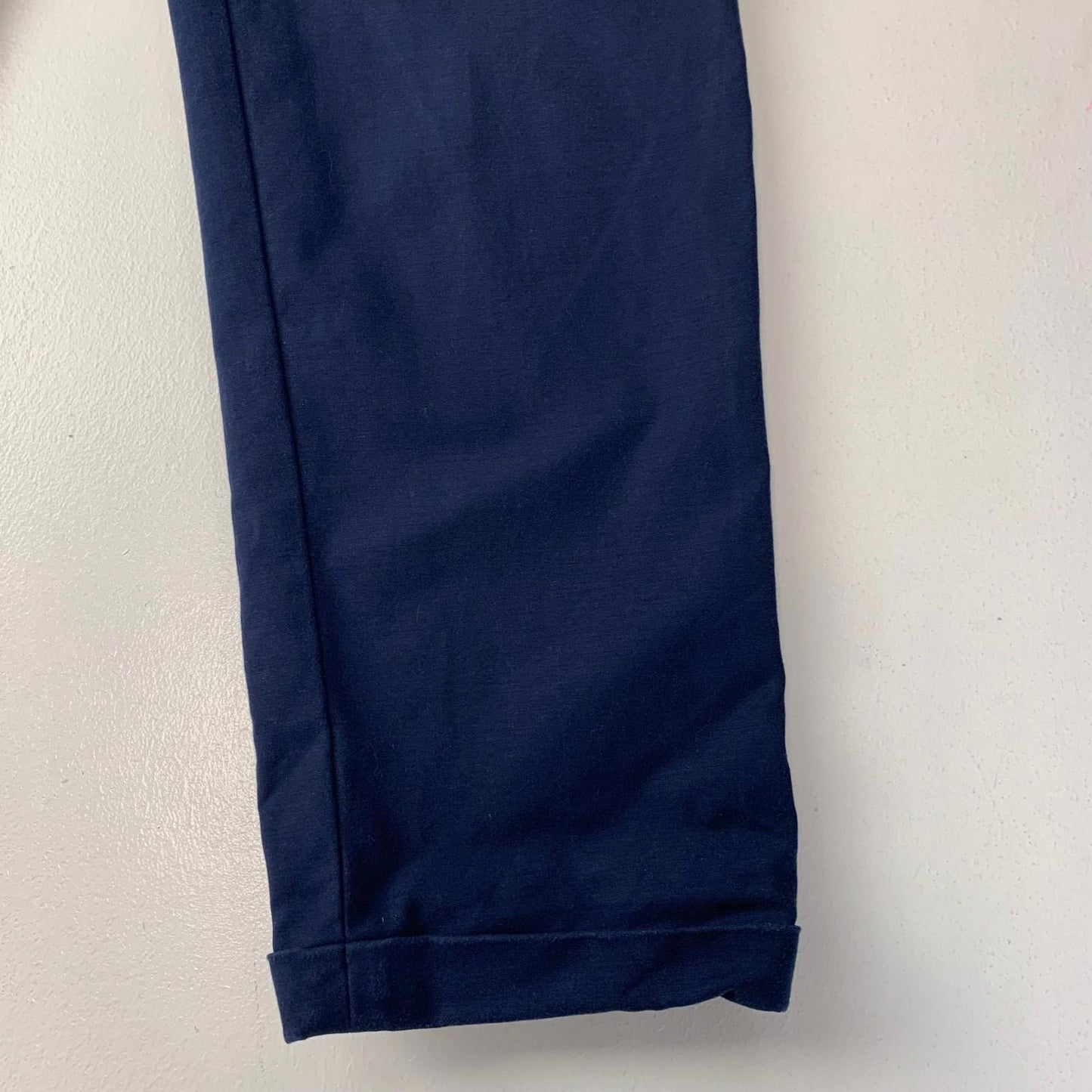 Tommy Hilfiger Parker Trousers Straight Leg Chino Navy Blue Women UK 16