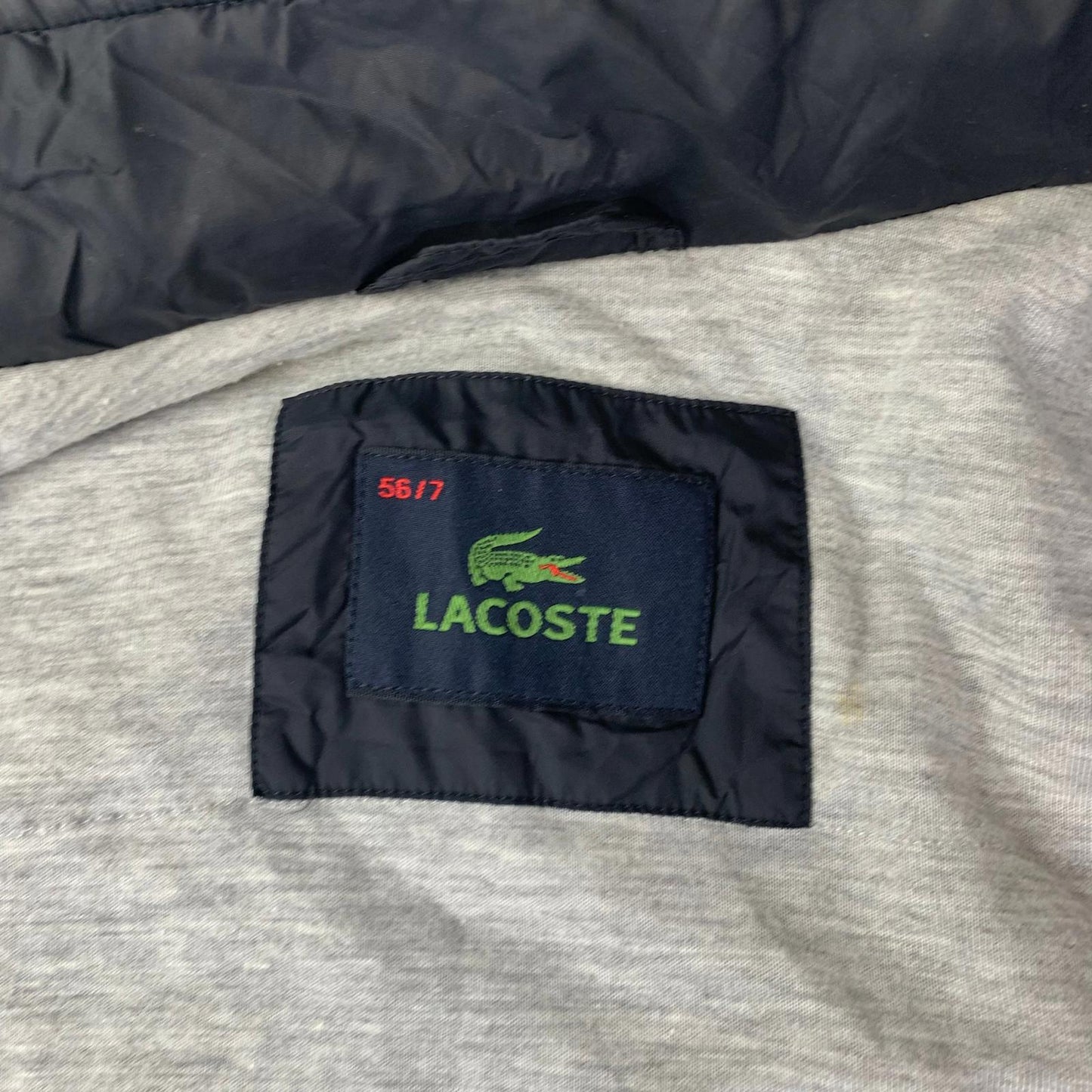 Lacoste Windbreaker Classic Lightweight Bomber Jacket Black Mens Label 56/L