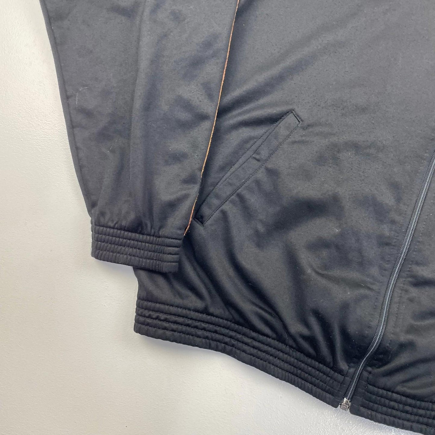 Champion Track Jacket Full Zip Embroidered Logo Black Mens Large