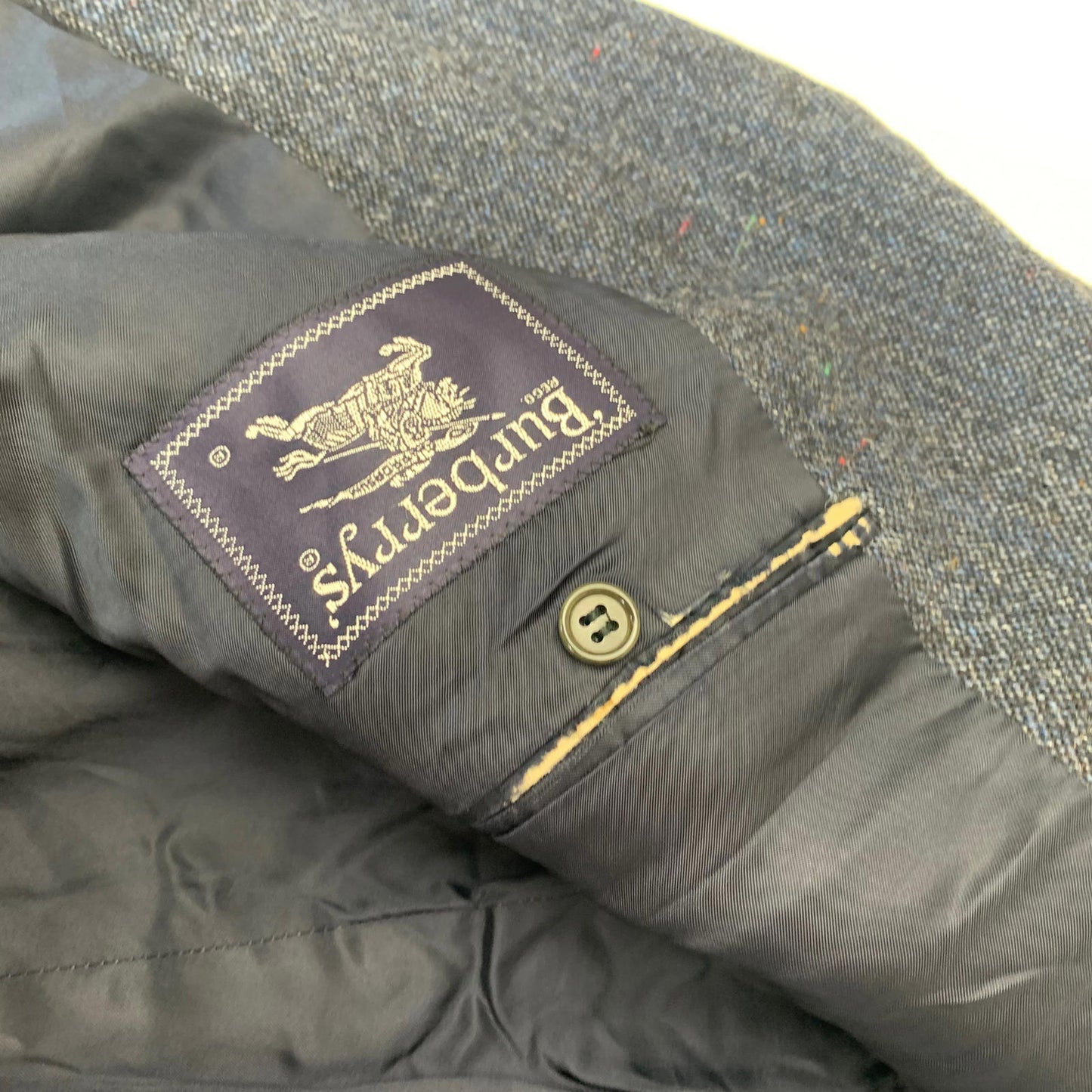 Mens BURBERRY Wool Jacket / Blue / 44R