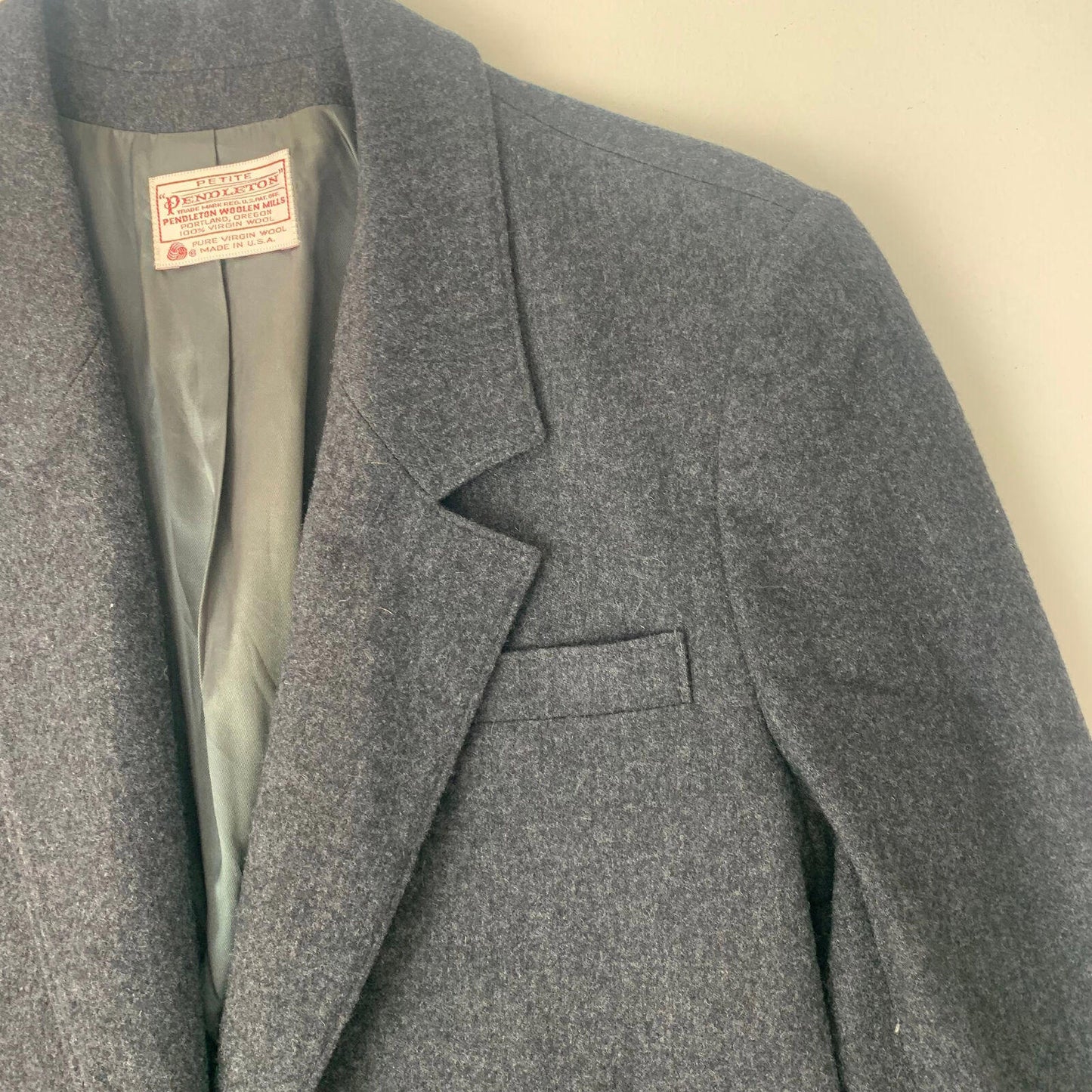 Women’s PENDLETON Grey Pure Virgin Wool Jacket / US8 / UK 10 / Small / USA Made