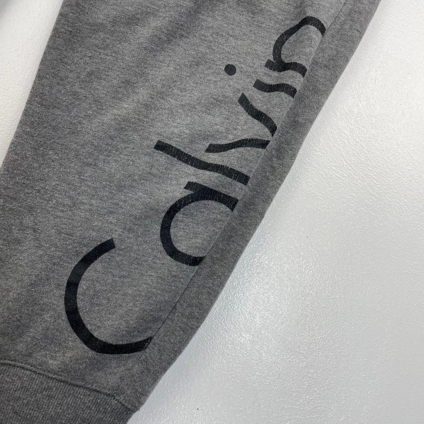 Calvin Klein Sweatpants Jogger Style Elastic Waist Logo Grey Womens Large
