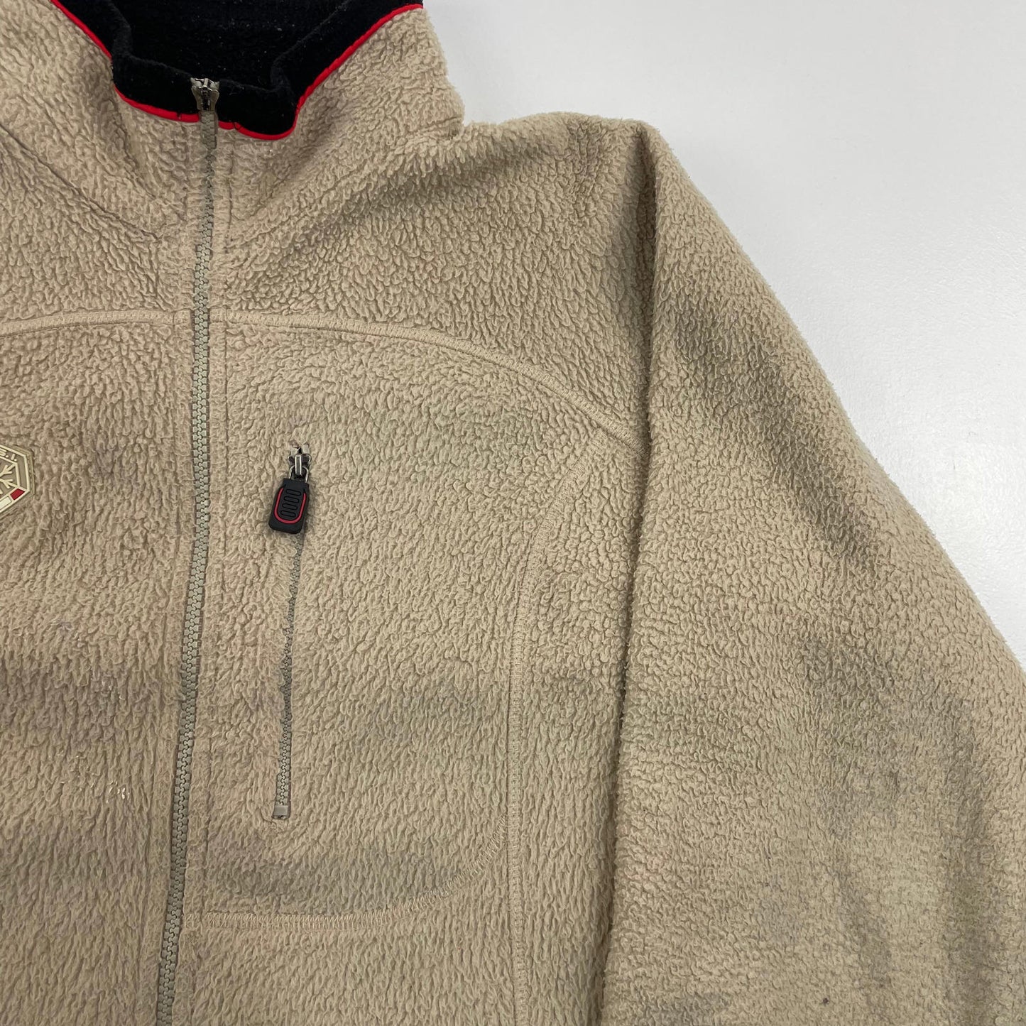 Men’s FILA Beige Ski Fleece Jacket , Size Medium