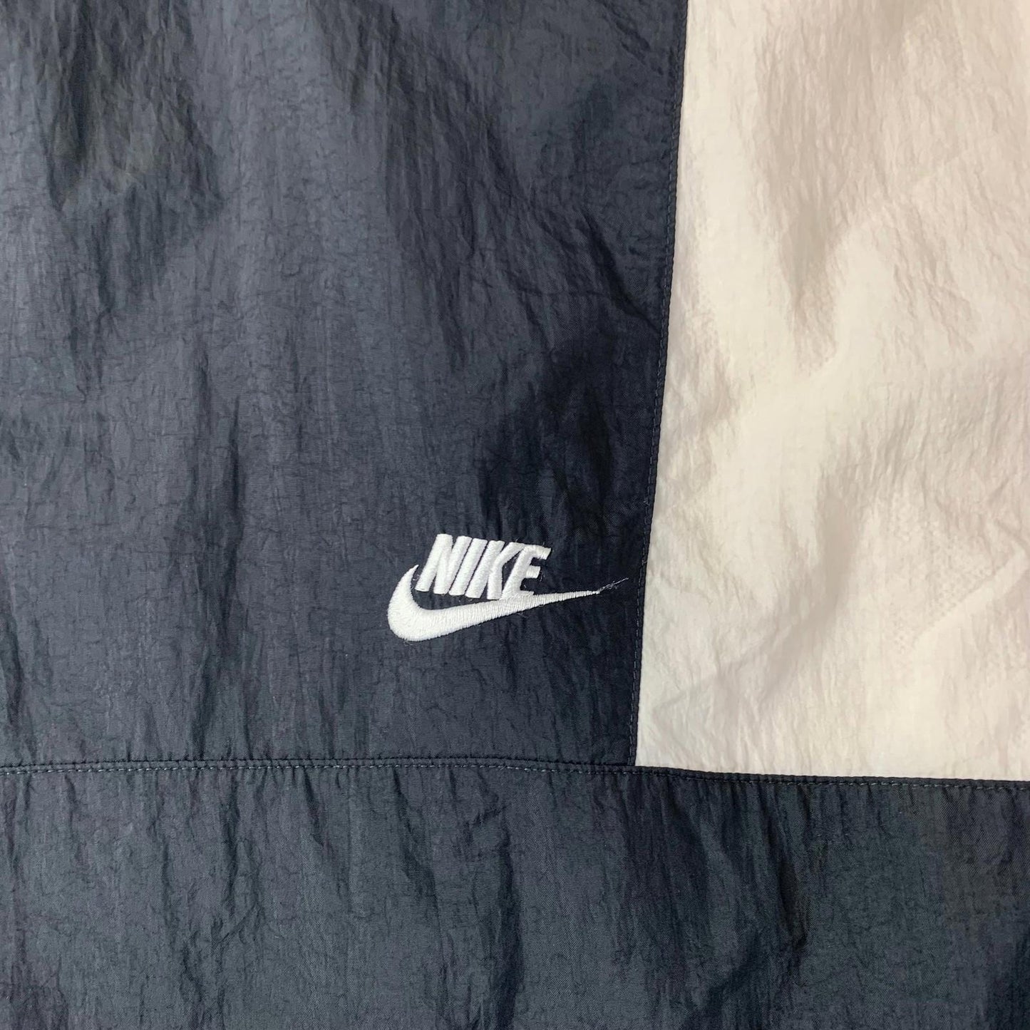 Nike Windbreaker Jacket Colourblock Black Grey White Womens M