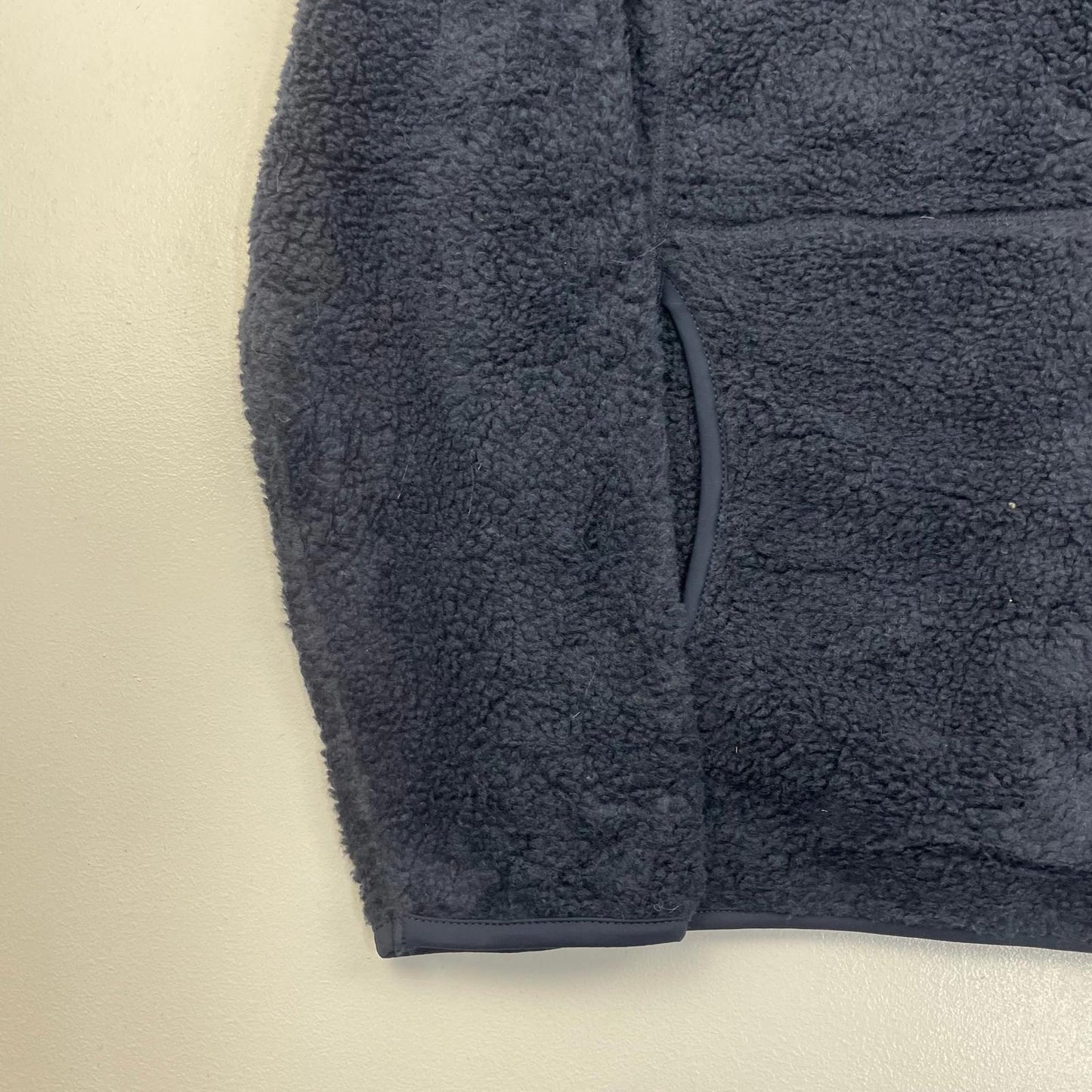 NAUTICA Fleece Jacket Full Zip Soft Sherpa Navy Blue Mens L
