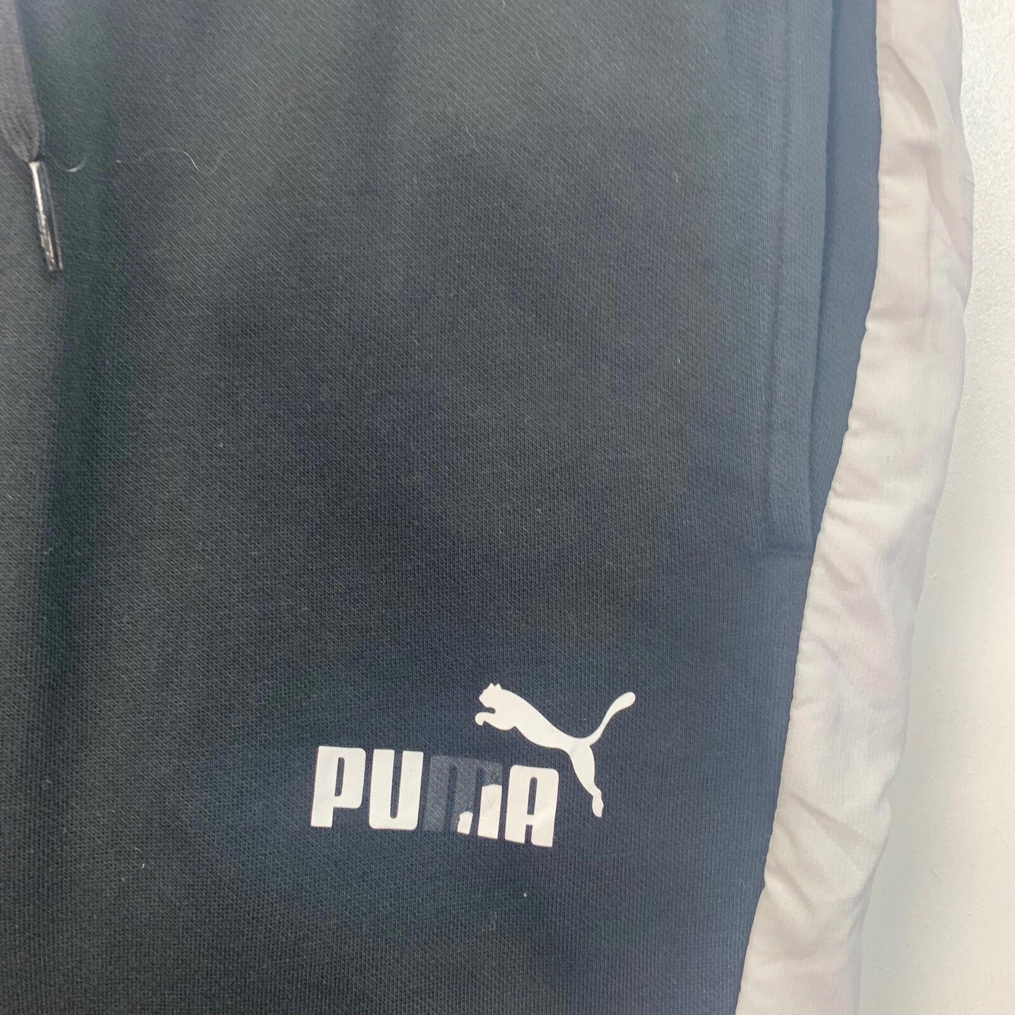 Mens PUMA Jogging Bottoms / Large / Black & White / Sweatpants / Joggers