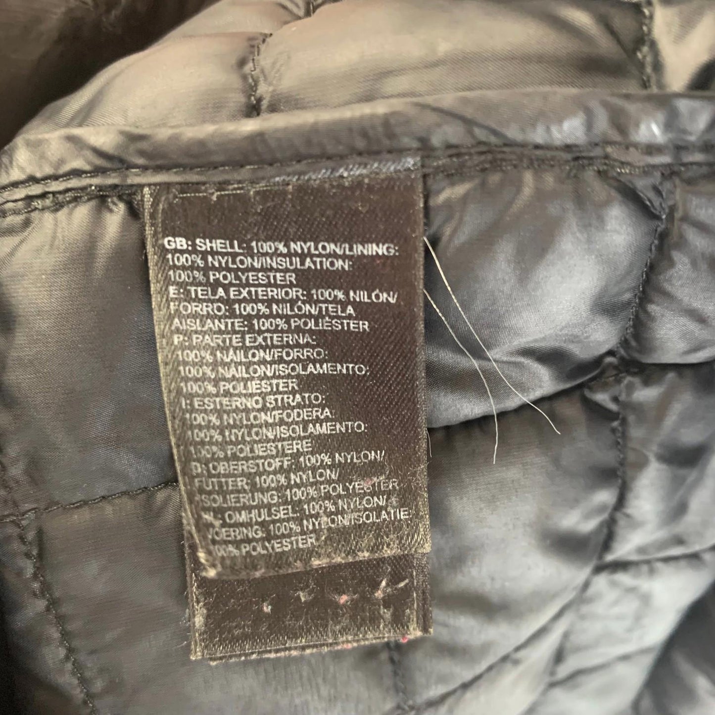 The North Face Thermoball Puffer Jacket Quilted Black Womens Large