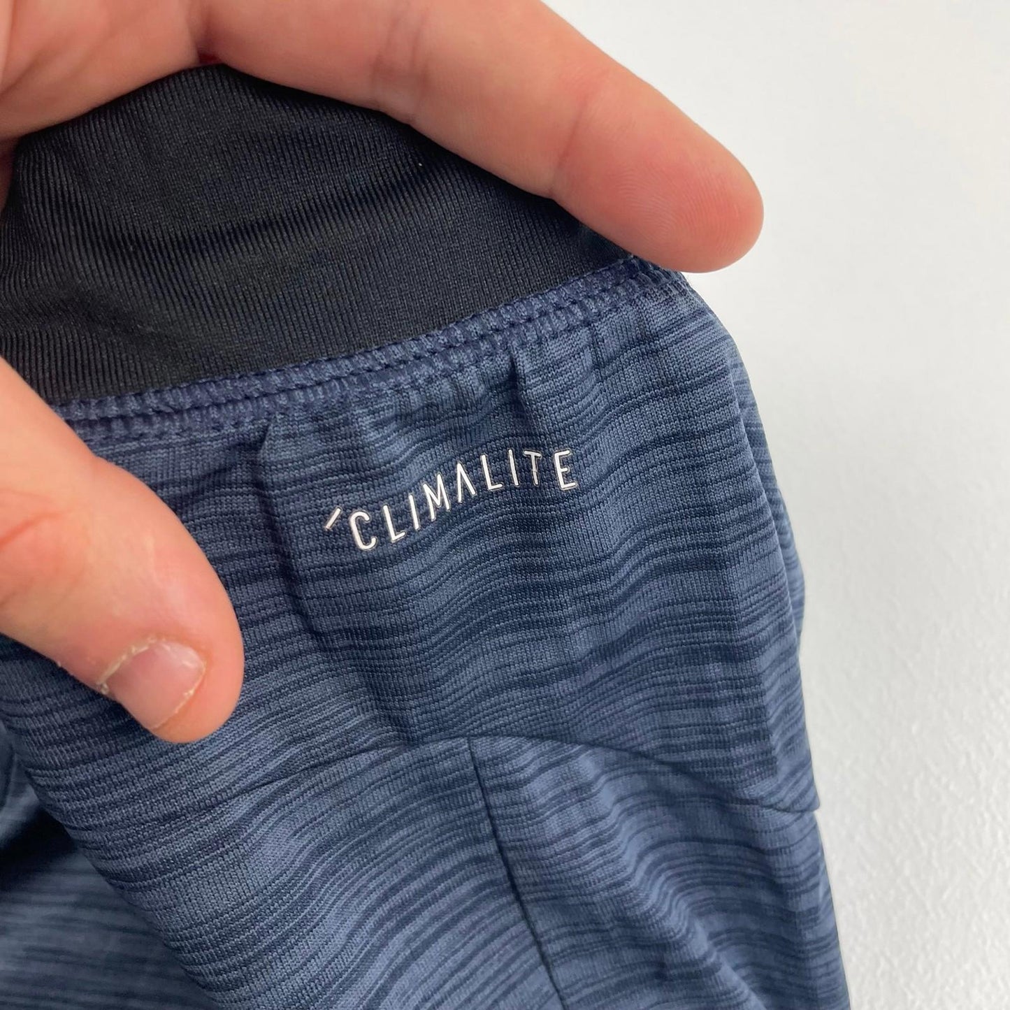 ADIDAS Climalite Activewear Shorts Elastic Waist Blue Mens UK S