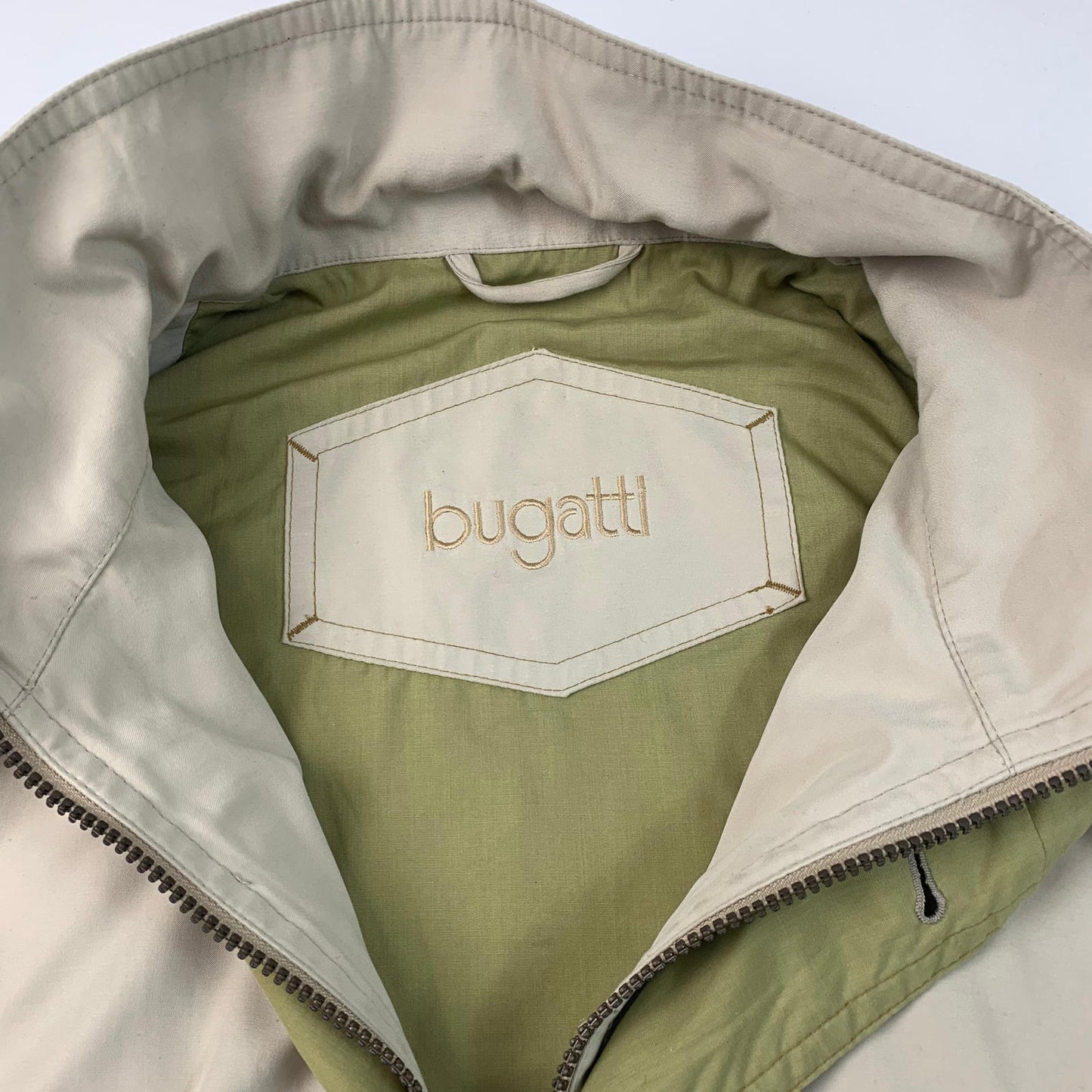 Mens BUGATTI Harrington Jacket / Beige / XXL / 2XL