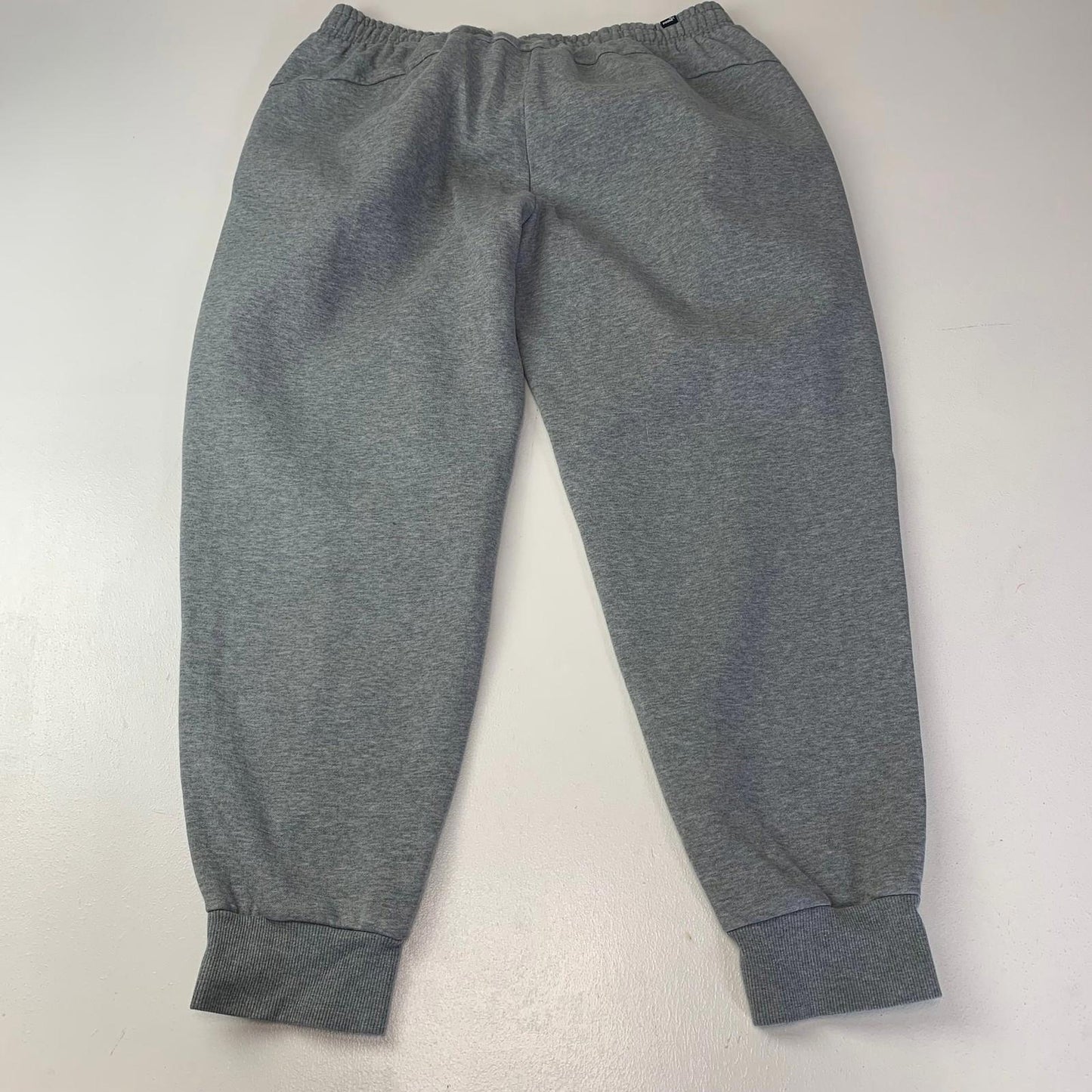 Puma Track Pants Jogger Style Grey Elastic Waist Mens XL