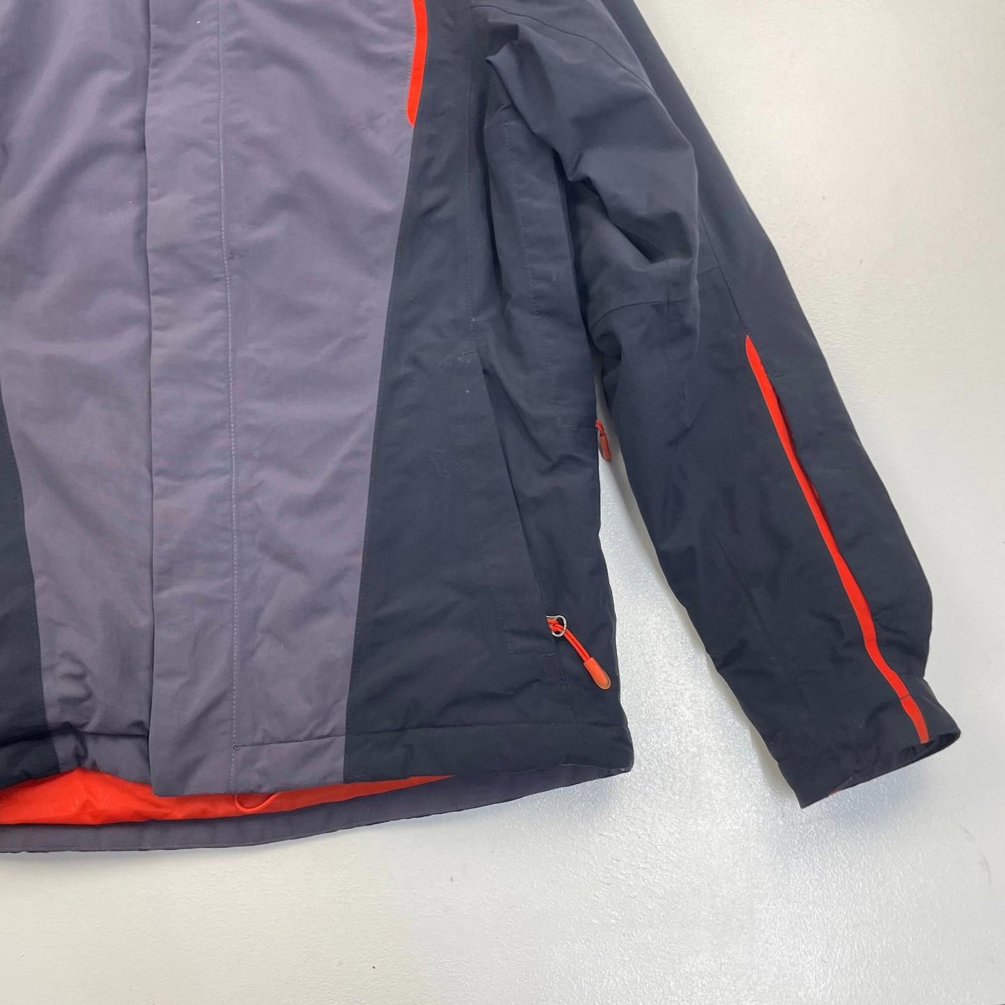 The North Face Women's Ski Jacket Hooded Waterproof Orange Grey XS
