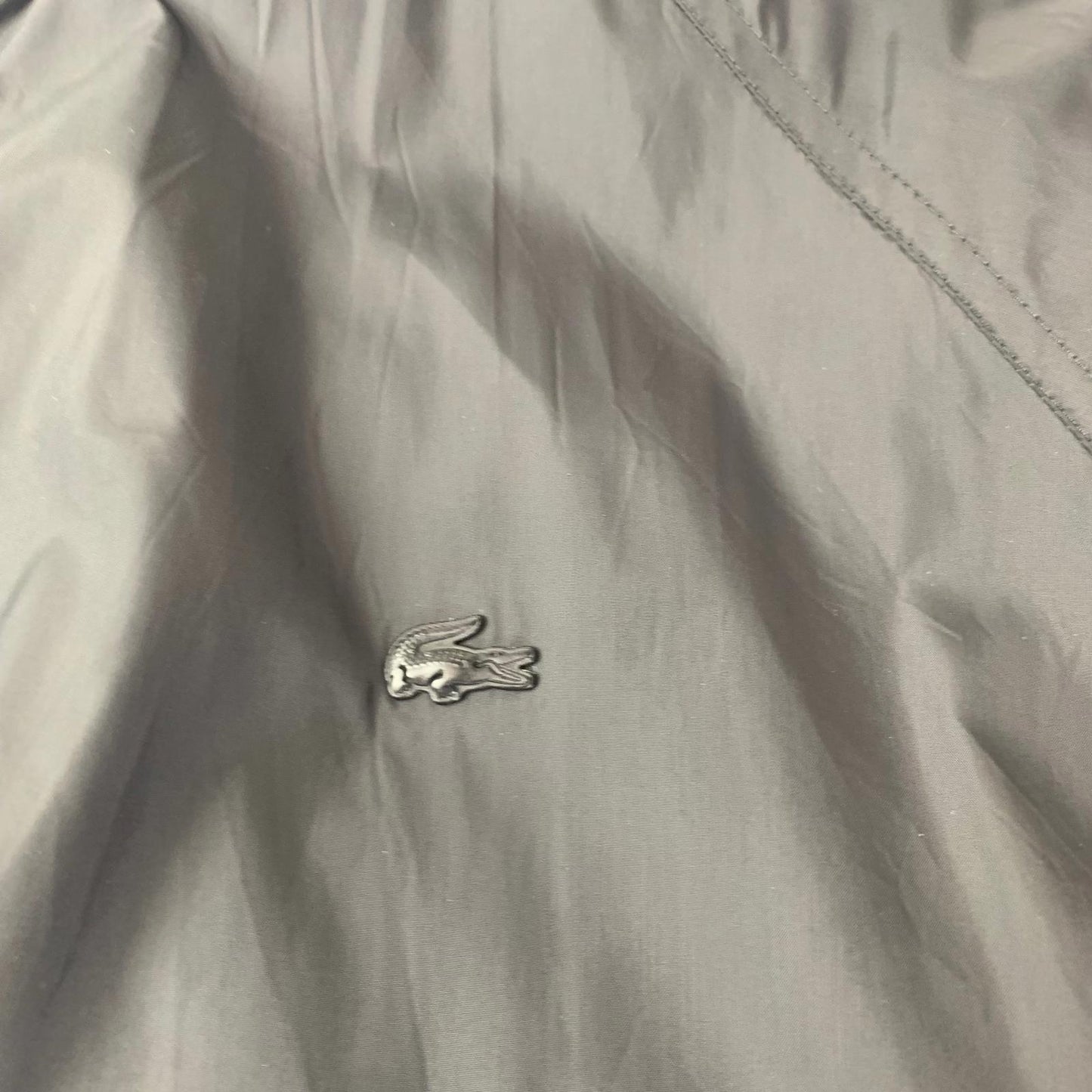Lacoste Windbreaker Classic Lightweight Bomber Jacket Black Mens Label 56/L