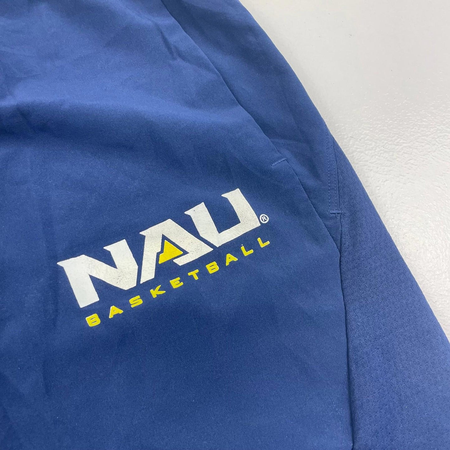 ADIDAS AEROREADY Basketball Shorts NAU Logo Blue Mens Medium