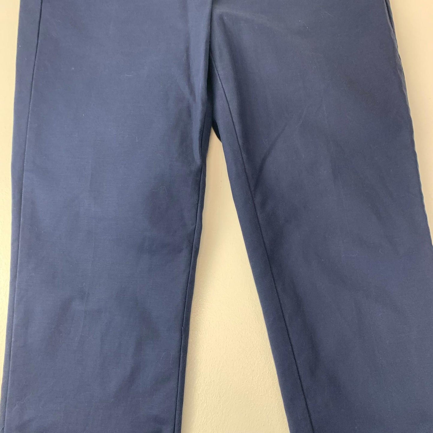 Tommy Hilfiger Parker Trousers Straight Leg Chino Navy Blue Women UK 16