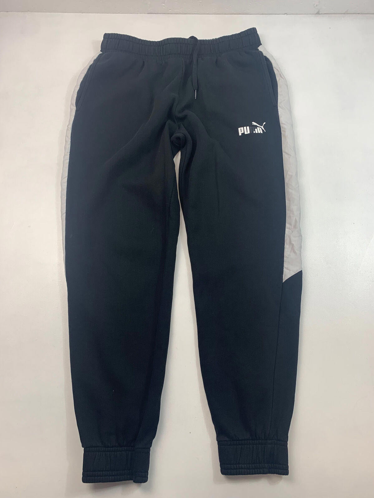 Mens PUMA Jogging Bottoms / Large / Black & White / Sweatpants / Joggers