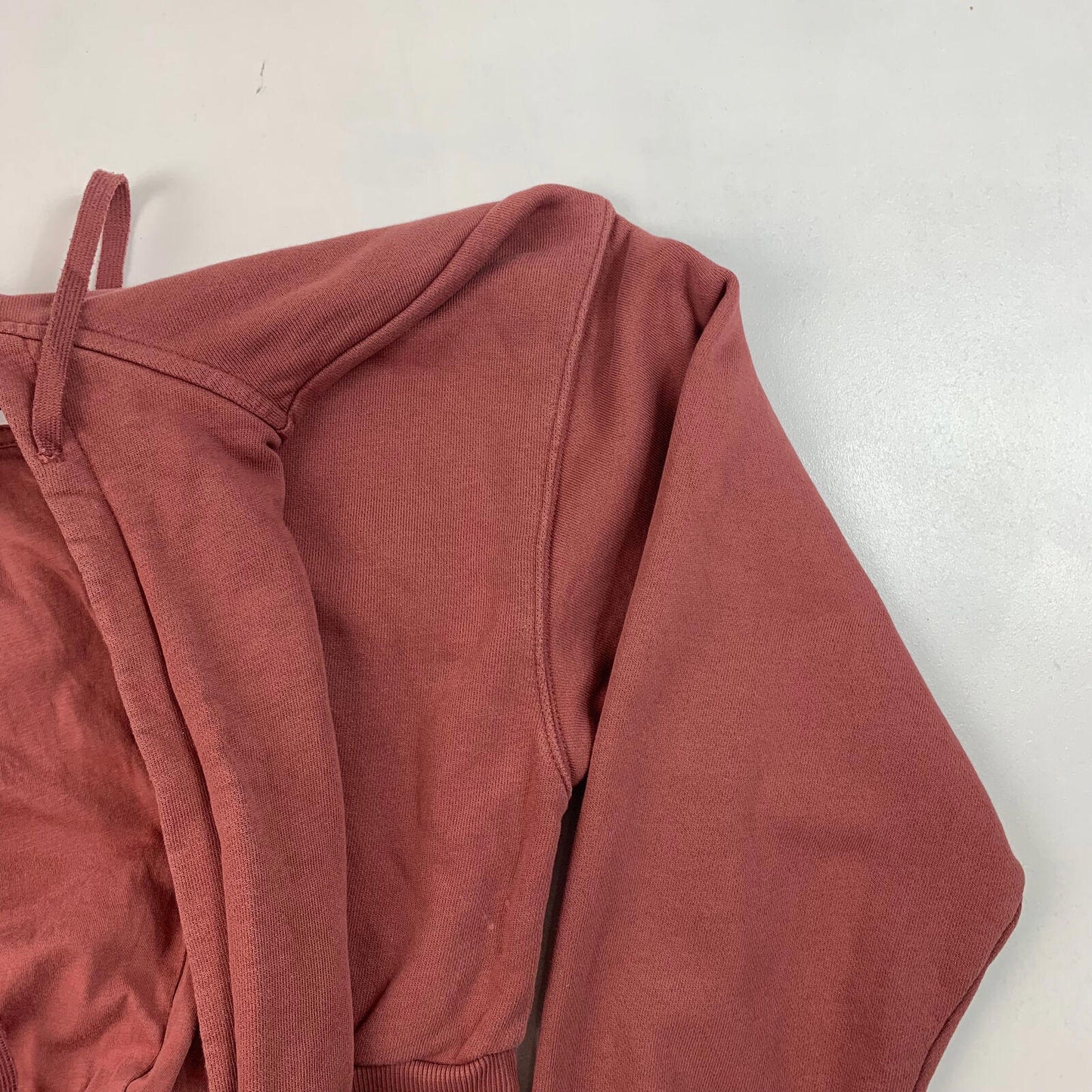 Womens REEBOK cropped Full Zip Hoodie / Rose / Small
