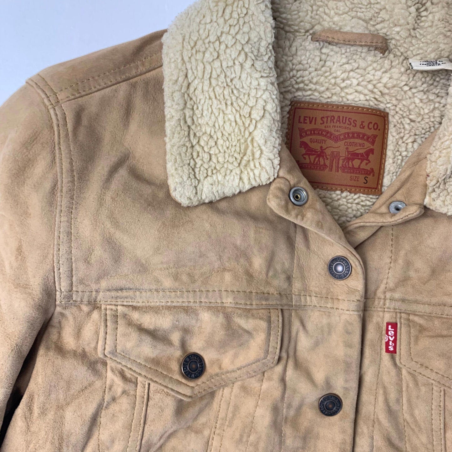 Women’s LEVIS Suede Sherpa Jacket / Small