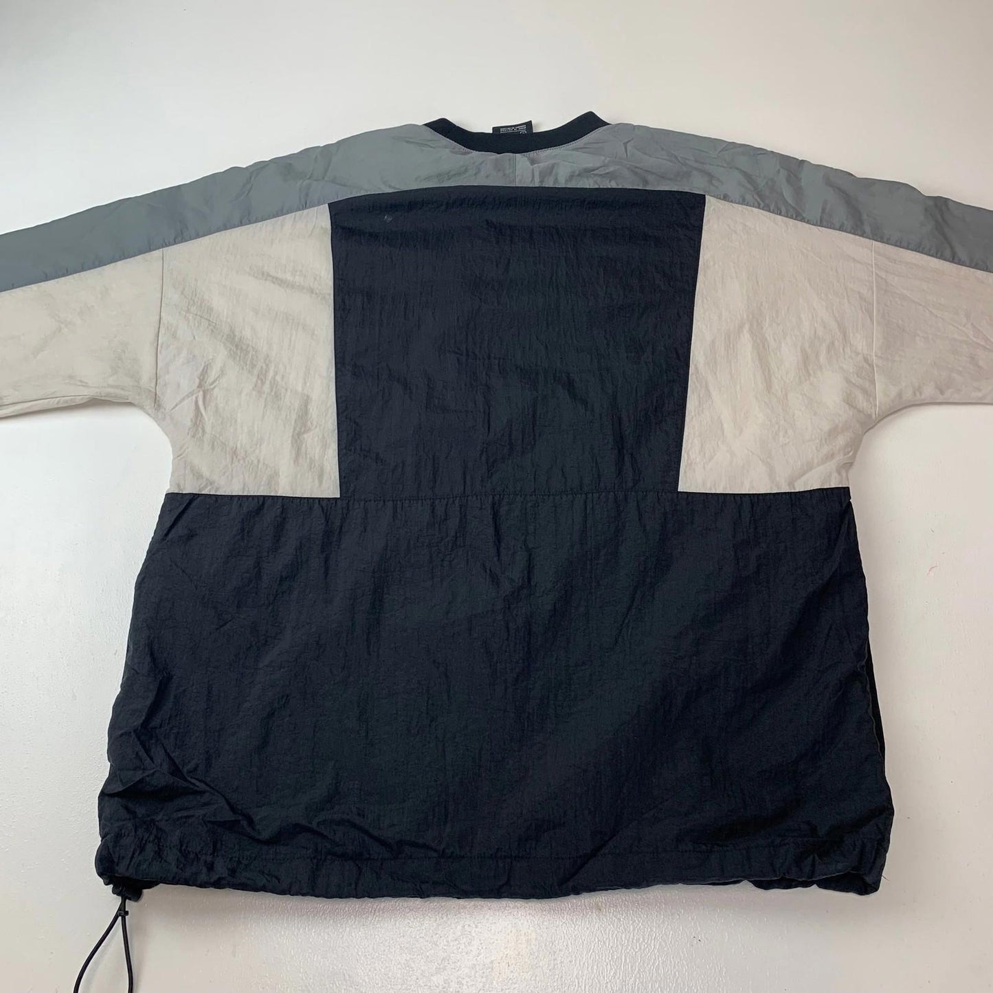 Nike Windbreaker Jacket Colourblock Black Grey White Womens M
