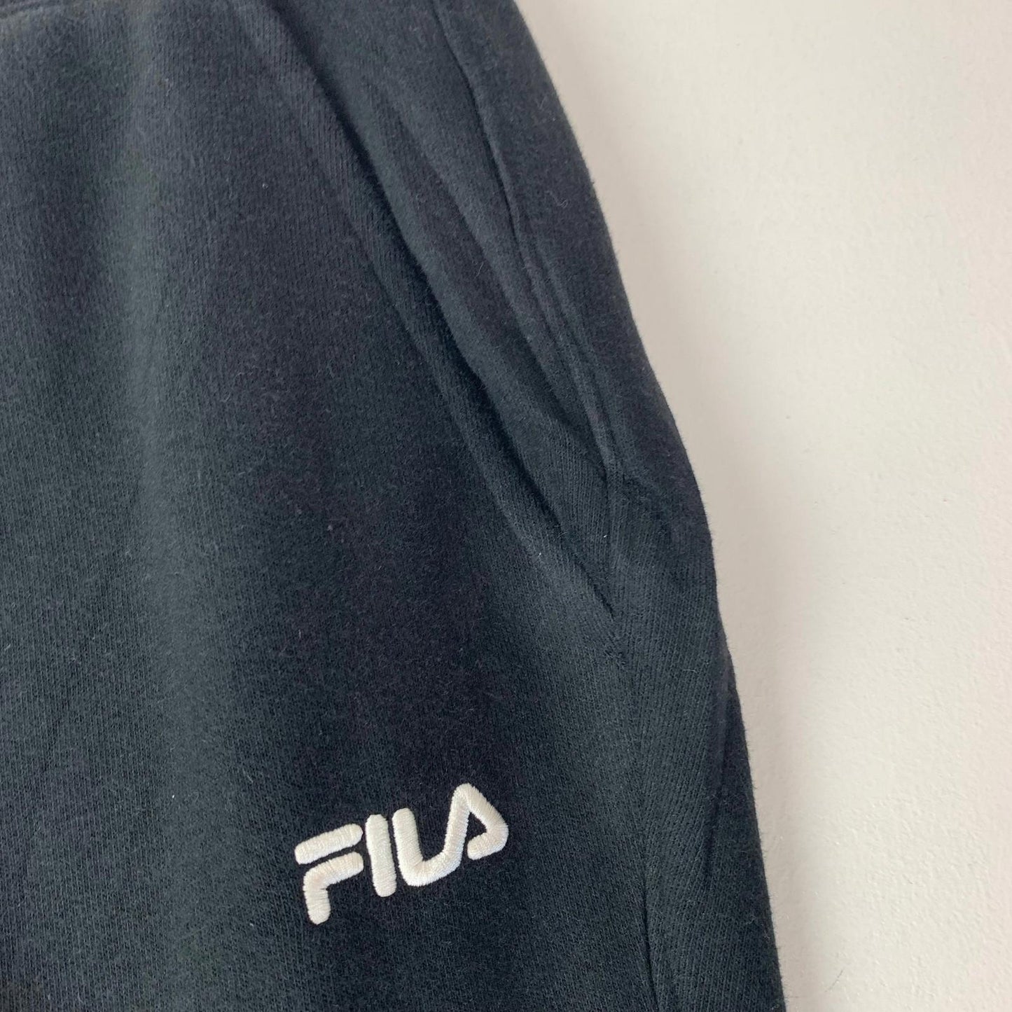 FILA Jogger Sweatpants Black Elastic Waist Womens UK L