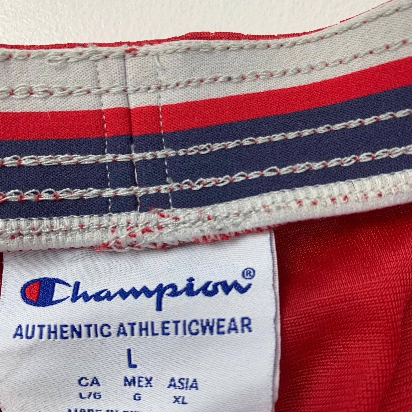 CHAMPION Athletic Shorts Mesh Red Sporty Casual Womens L