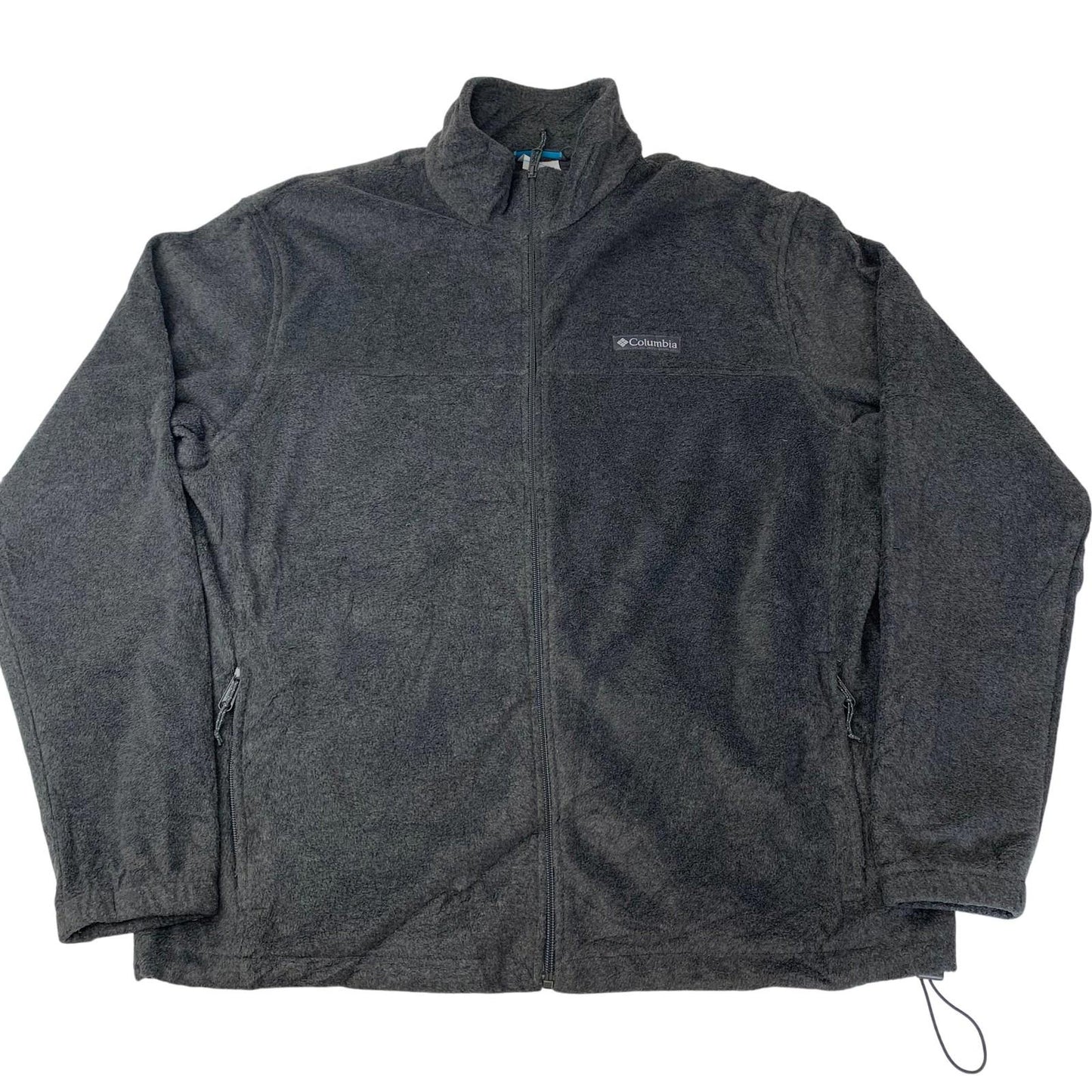 Columbia Fleece Jacket Full Zip Softshell Grey Mens XL
