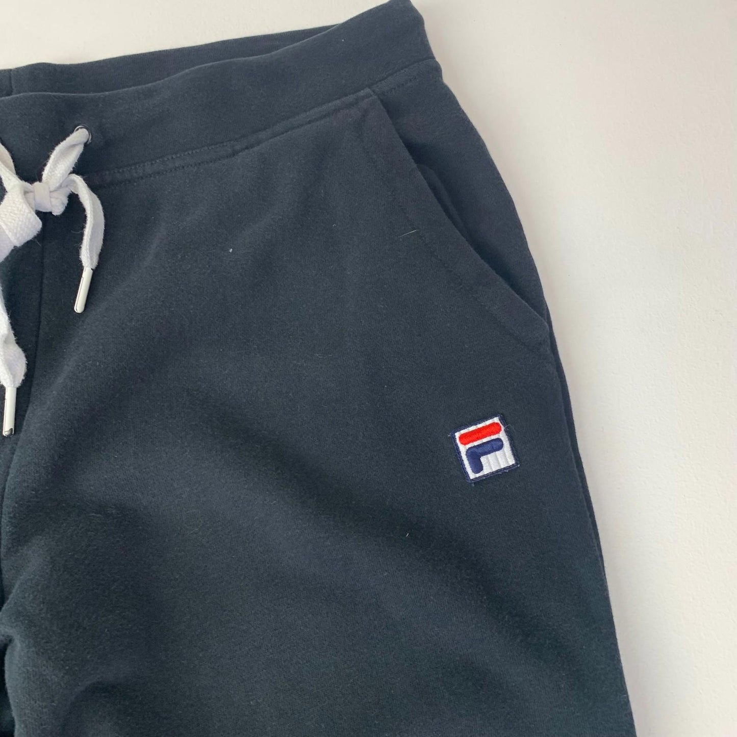 FILA Sweatpants Jogger Style Black Comfort Elastic Waist Womens L UK