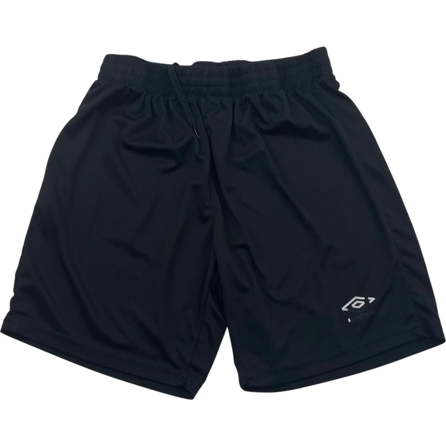 UMBRO Athletic Shorts Black Polyester Drawstring Logo Men's UK Size M