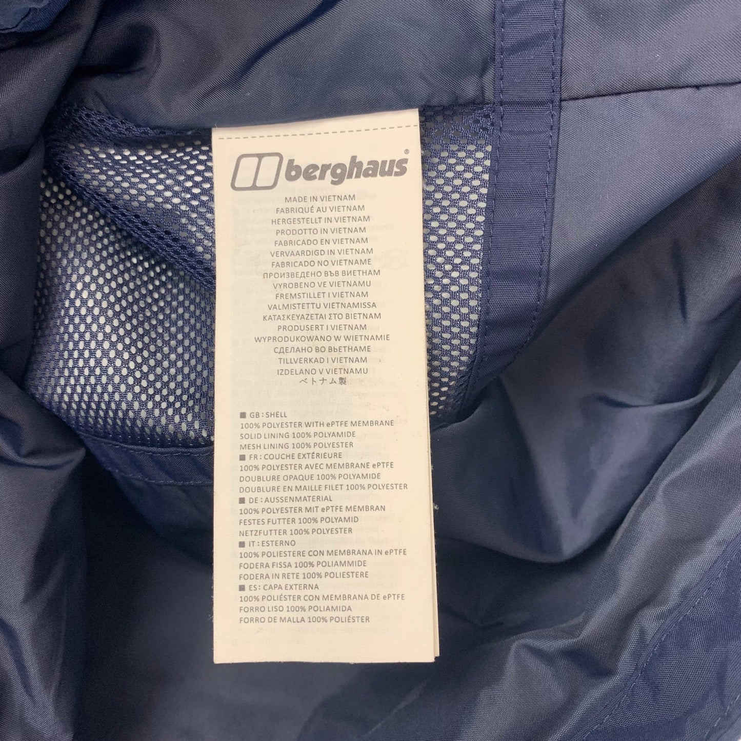 Mens BERGHAUS GORETEX Jacket / Blue / XS / Hiking / Trekking/ Camping / Walking