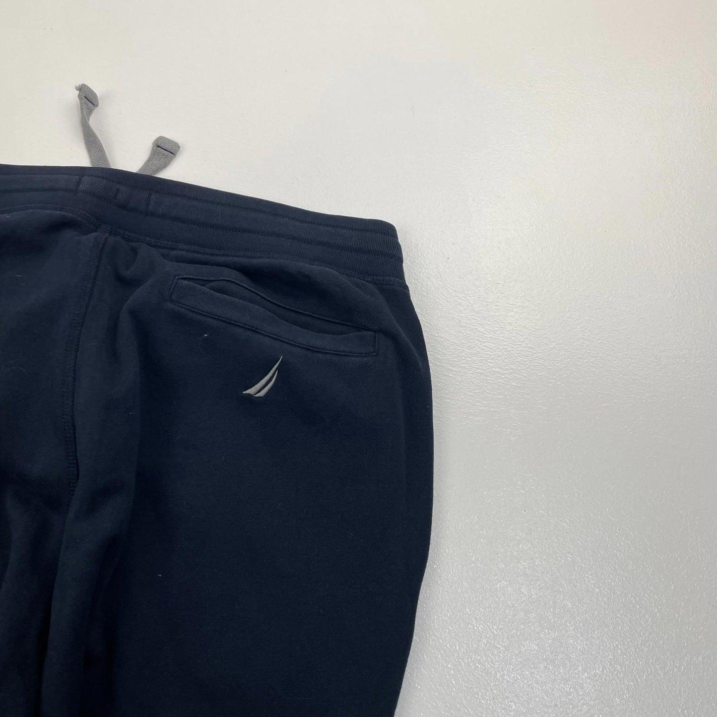 Nautica Jogger Trousers Drawstring Waistband Black Mens Large
