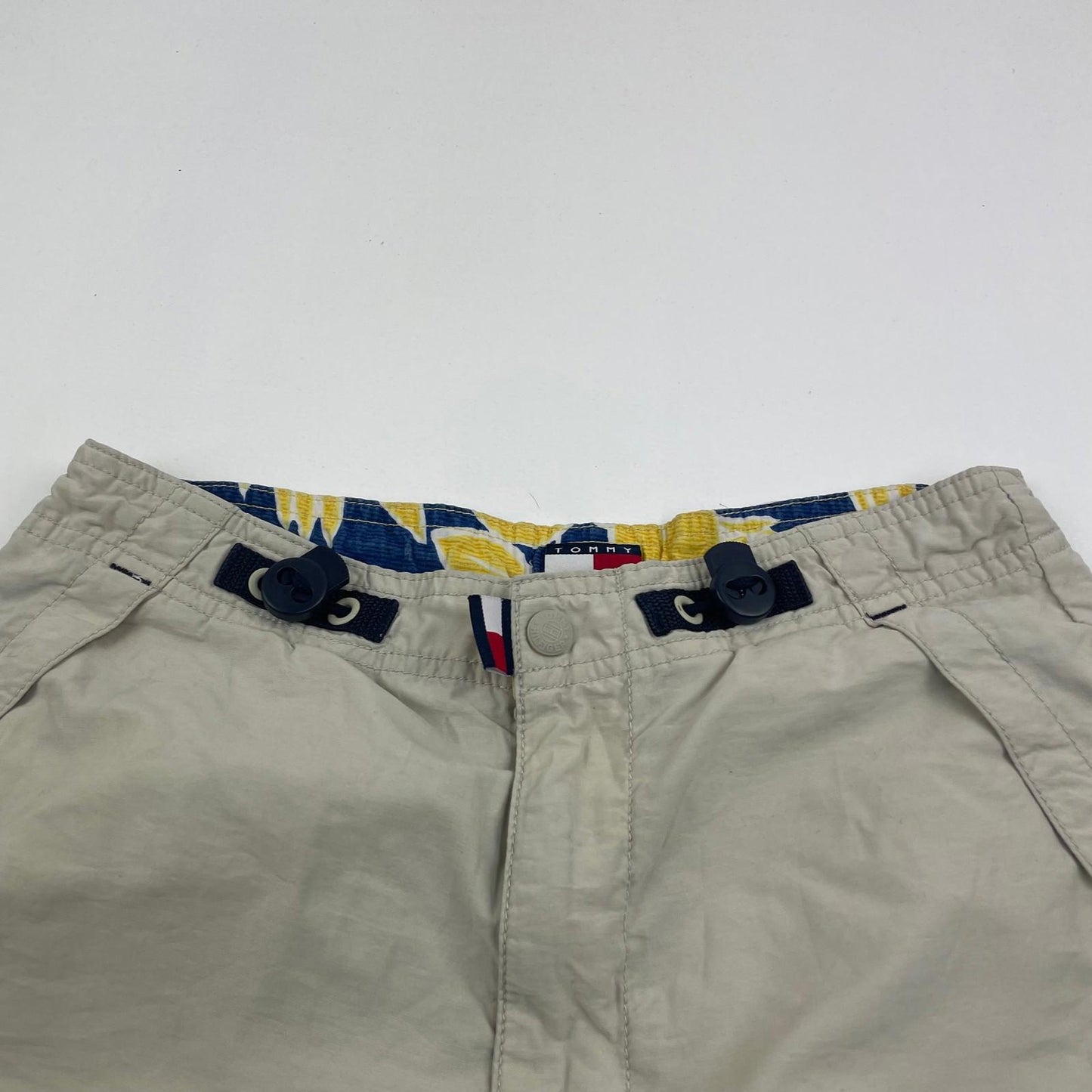 TOMMY HILFIGER Boys Casual Cargo Shorts Beige Outdoor Style Age 16