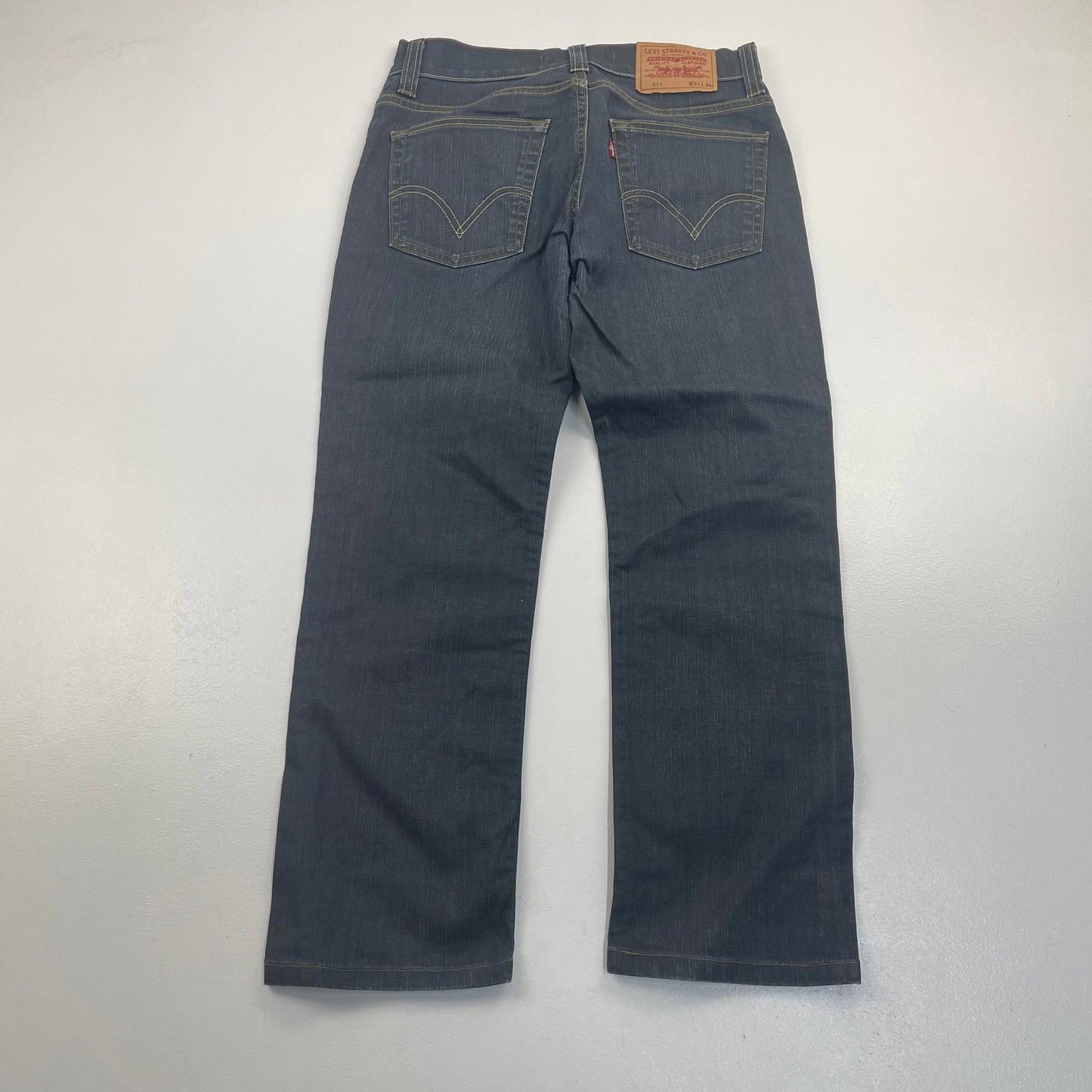 Levi's 511 Slim Jeans Classic Dark Blue Riveted Stitch UK 10 W31 L26