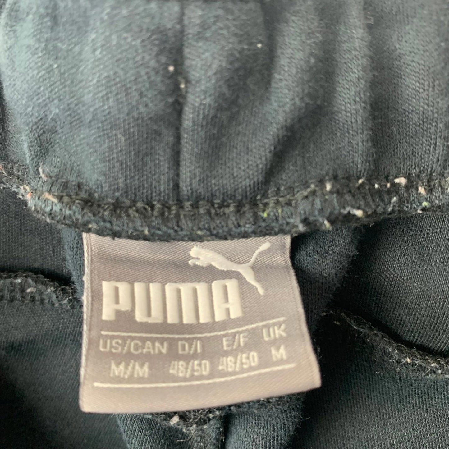 Puma Jogger Track Pants Breathable Mesh Black Mens Medium