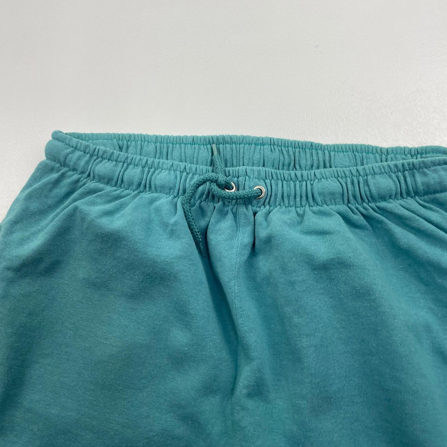 Champion Casual Shorts Elastic Waist Drawstring Green Logo Women Large