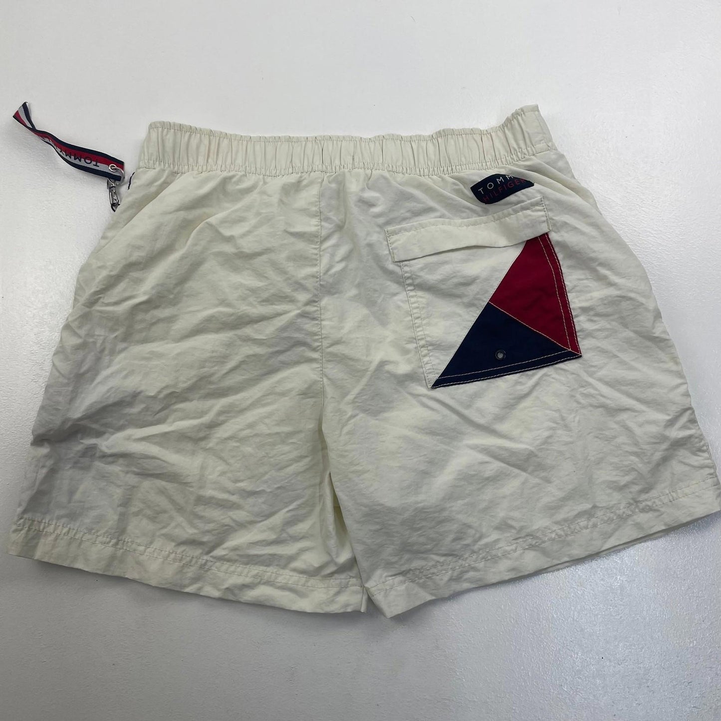 Tommy Hilfiger Swim Shorts Slim Fit Colourblock White Red Blue Mens Medium