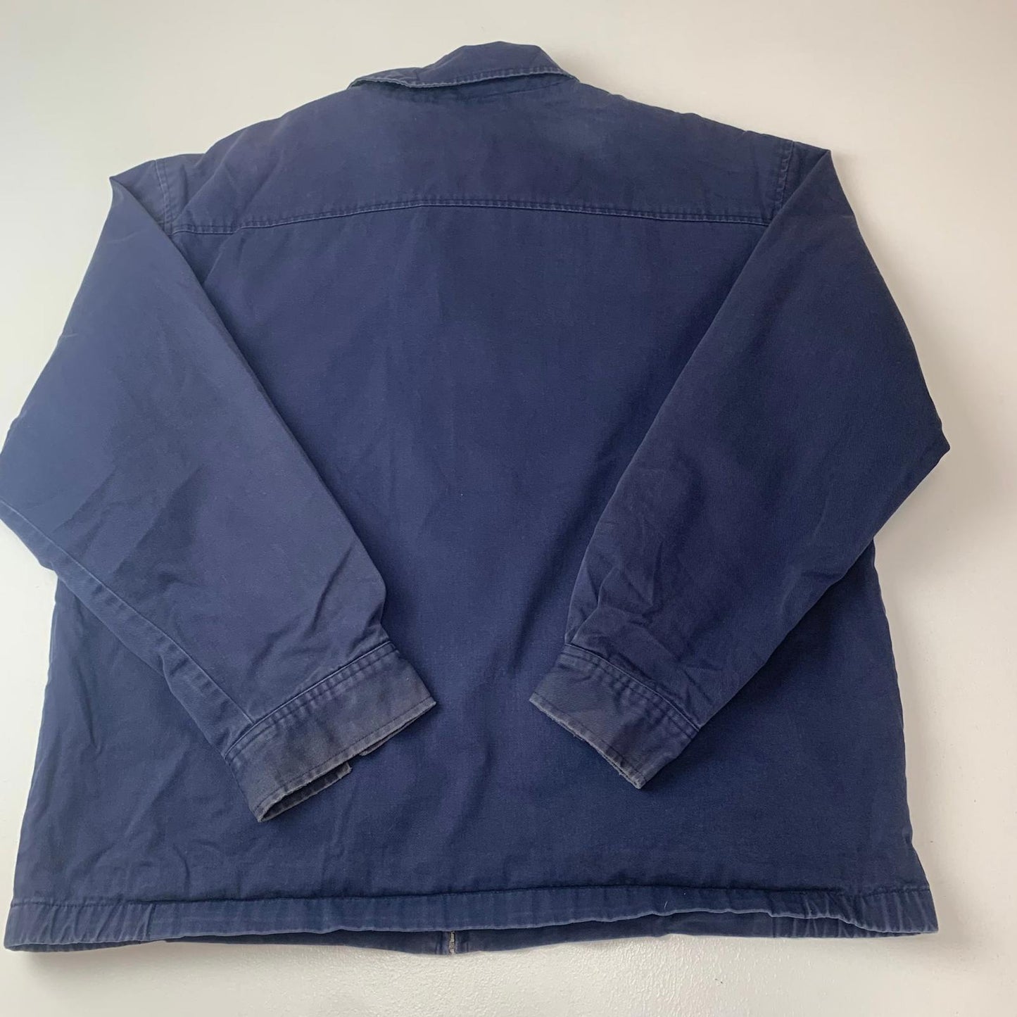 Lacoste Jacket Casual Zip Logo Navy Cotton Mens L