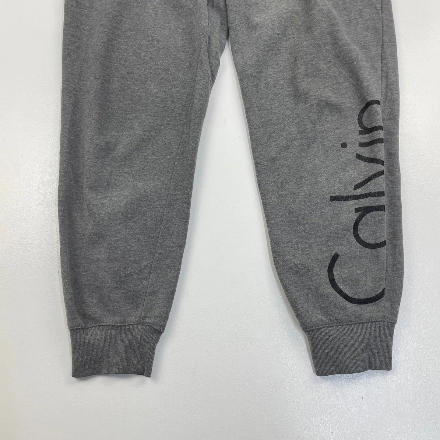 Calvin Klein Sweatpants Jogger Style Elastic Waist Logo Grey Womens Large