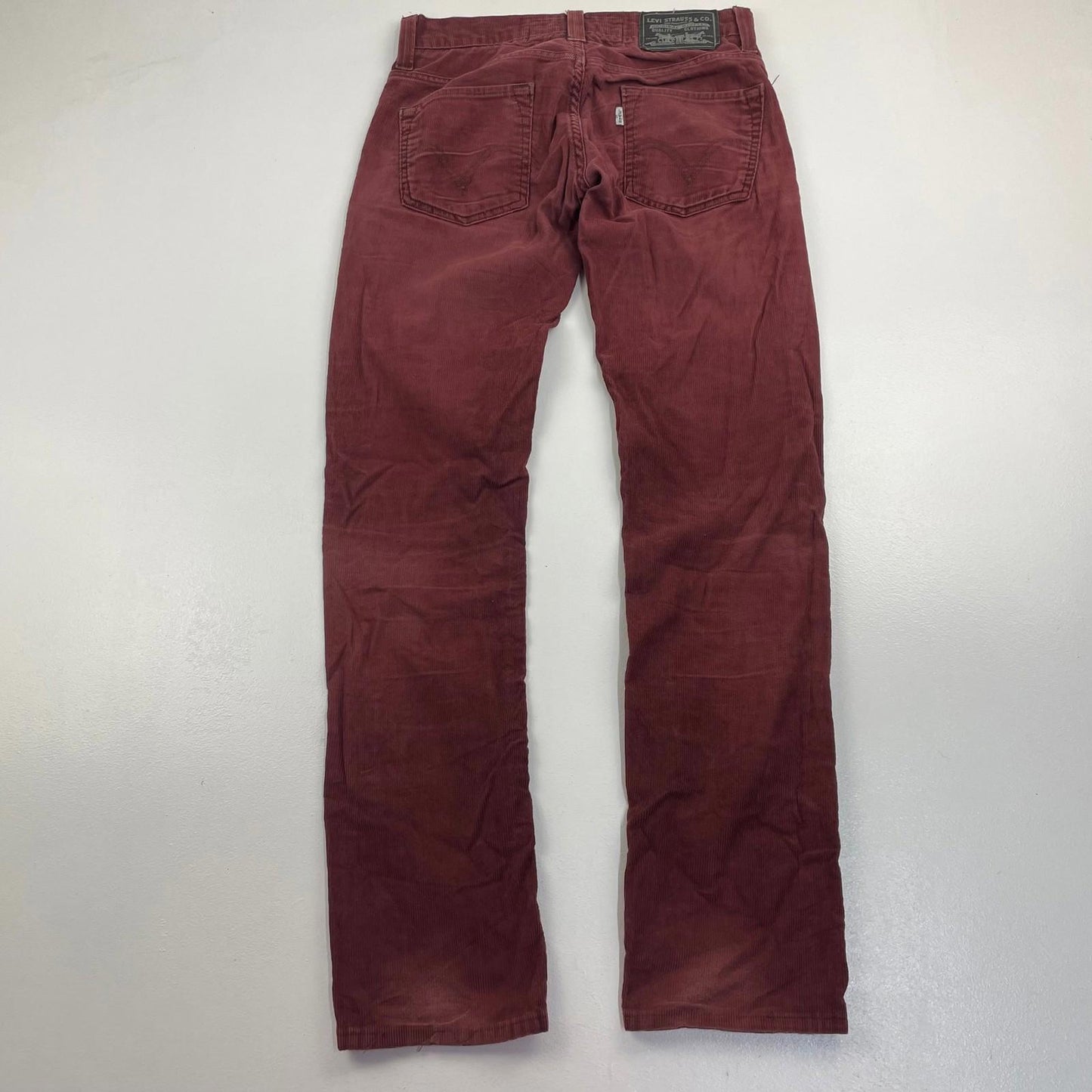 Levi's 511 Skinny Corduroy Trousers Red Mens W28 L30