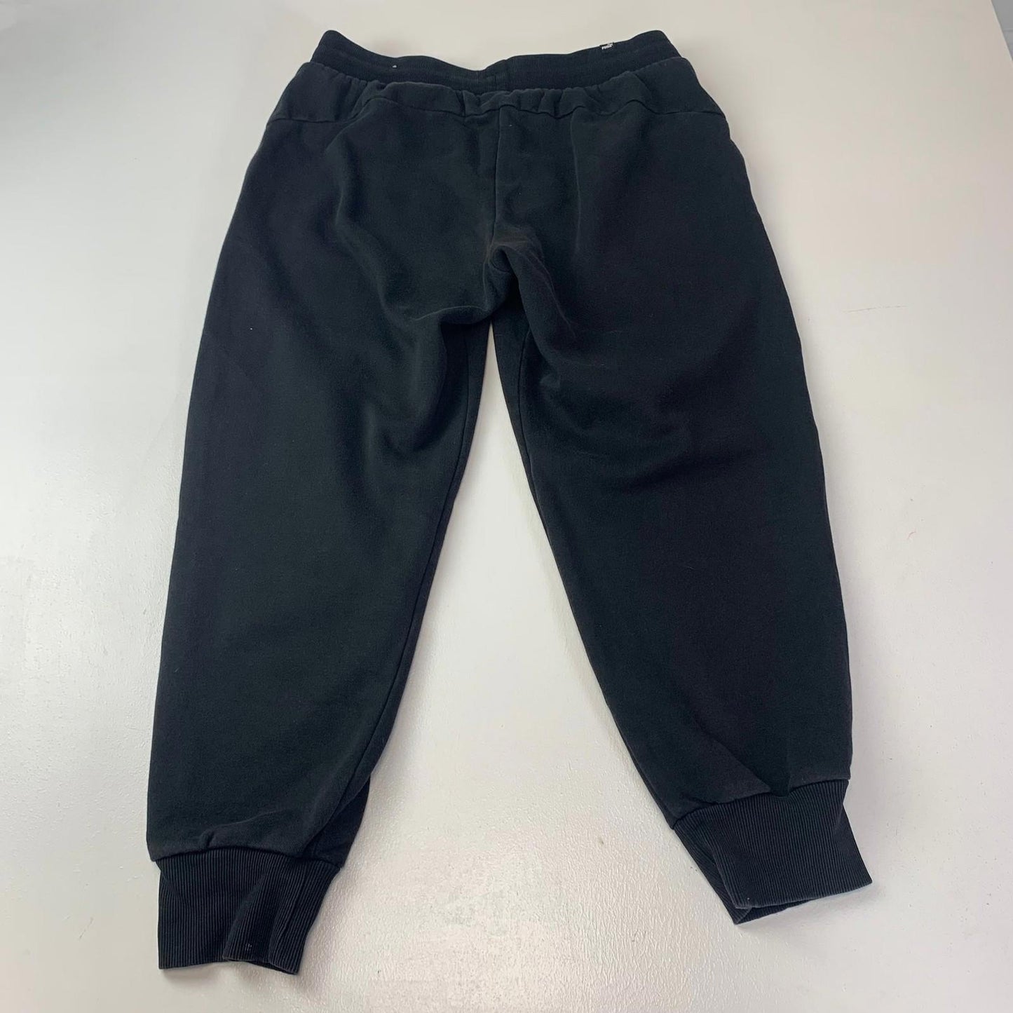 Puma Jogger Sweatpants Ribbed Cuff Casual Black Womens Large