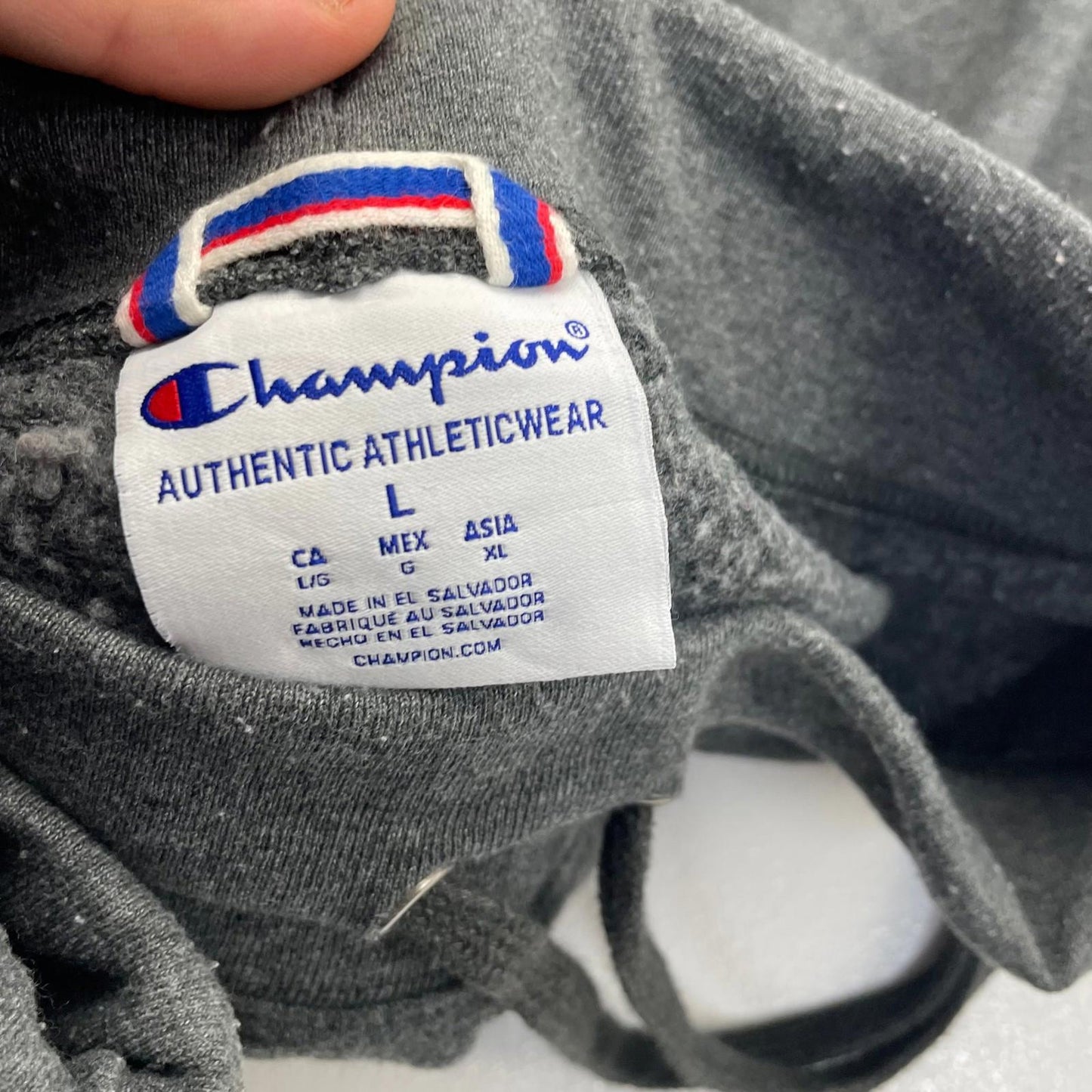 Champion Authentic Athleticwear Jogger Pants Logo Grey Drawstring Women L