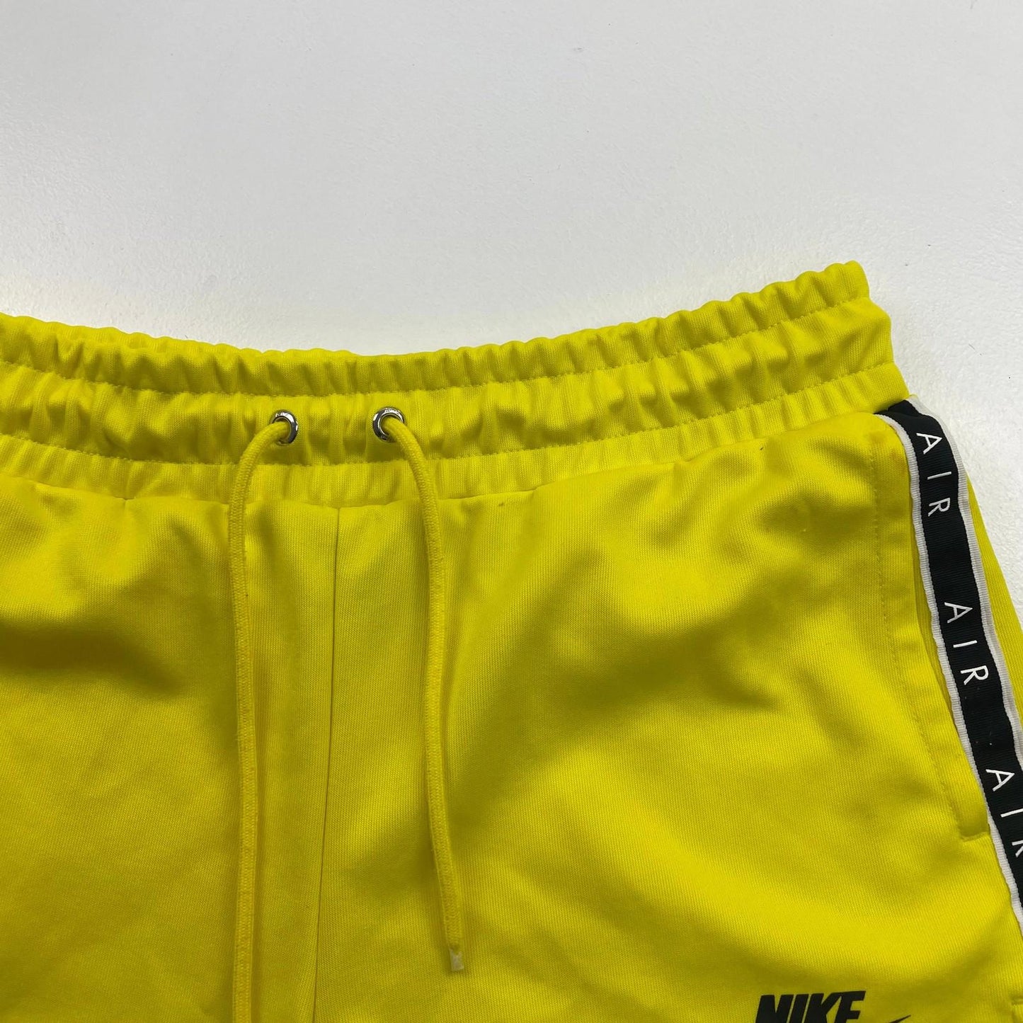 Nike Air Shorts Elastic Waist Yellow Logo Tape Detail Women's S