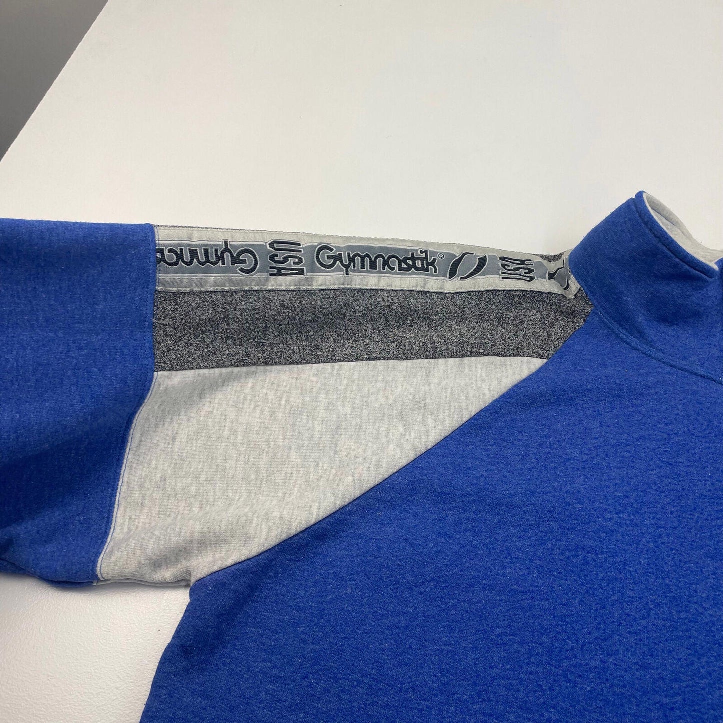 Men’s Vintage Blue GYMNASTIK Full Zip Track Jacket Sweatshirt , Size XL
