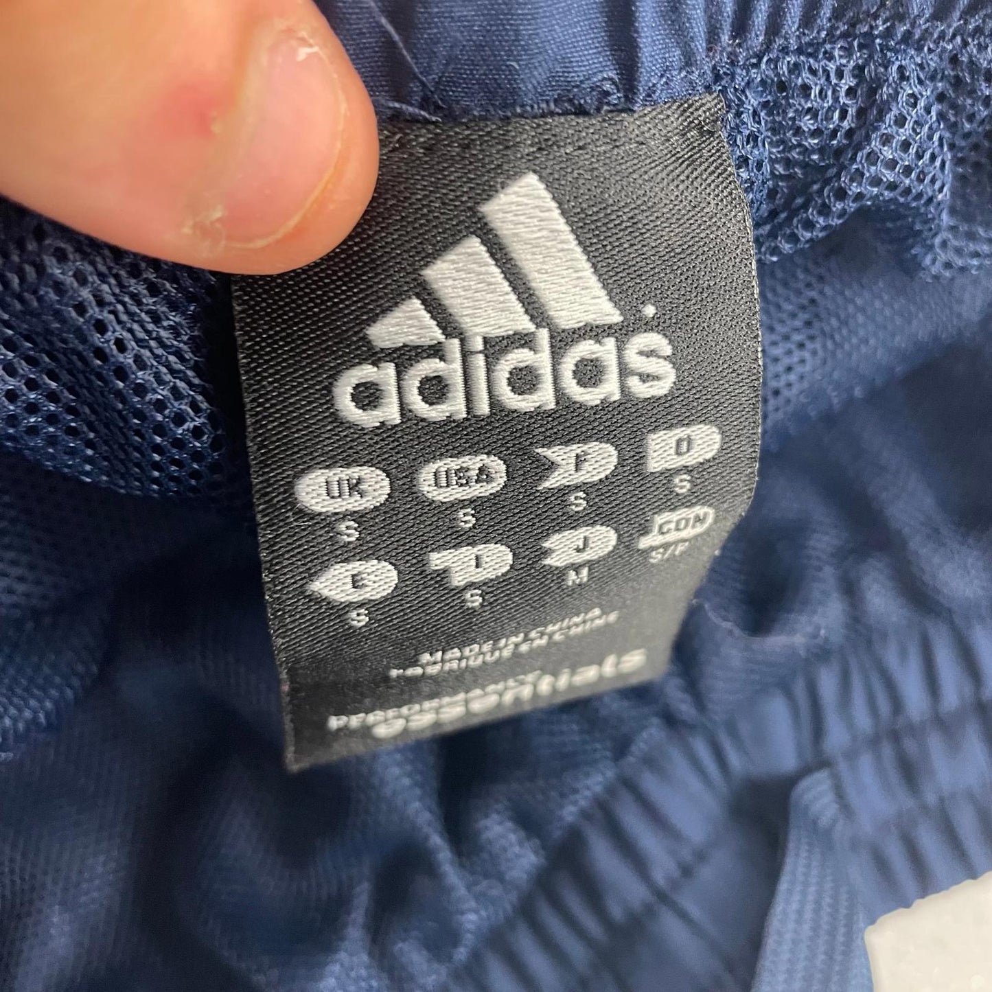 Adidas Climalite Activewear Shorts 3-Stripes Navy Blue Men UK S