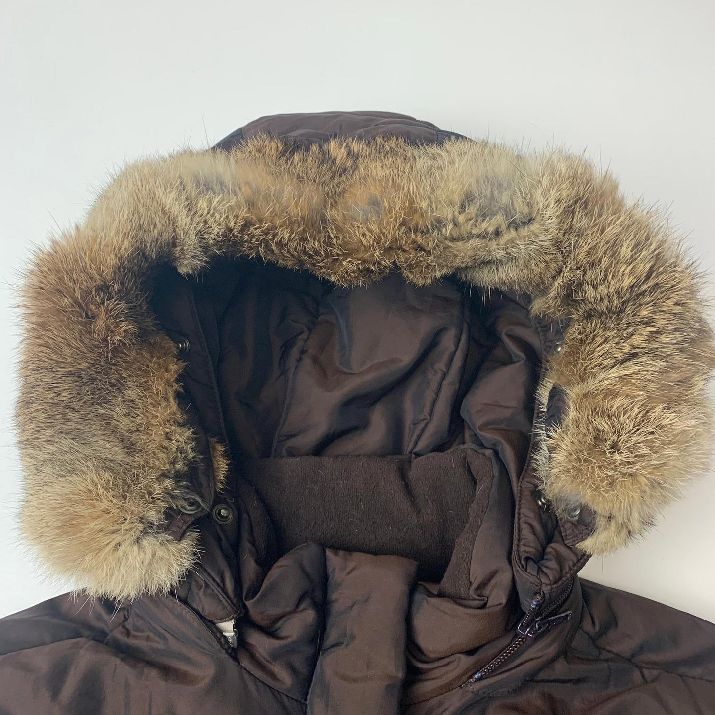 Women’s LACOSTE Puffer Jacket / Metallic Brown / Size 36 / Uk 8 / Removable Hood